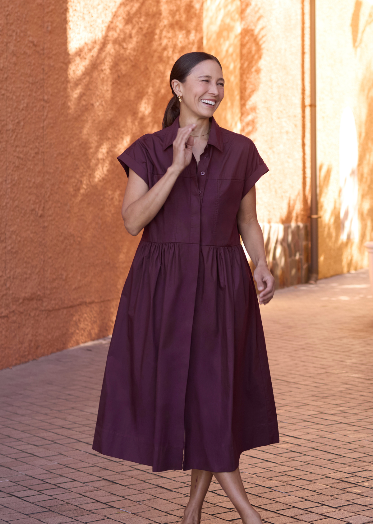 HARPER SHIRTDRESS - WINE