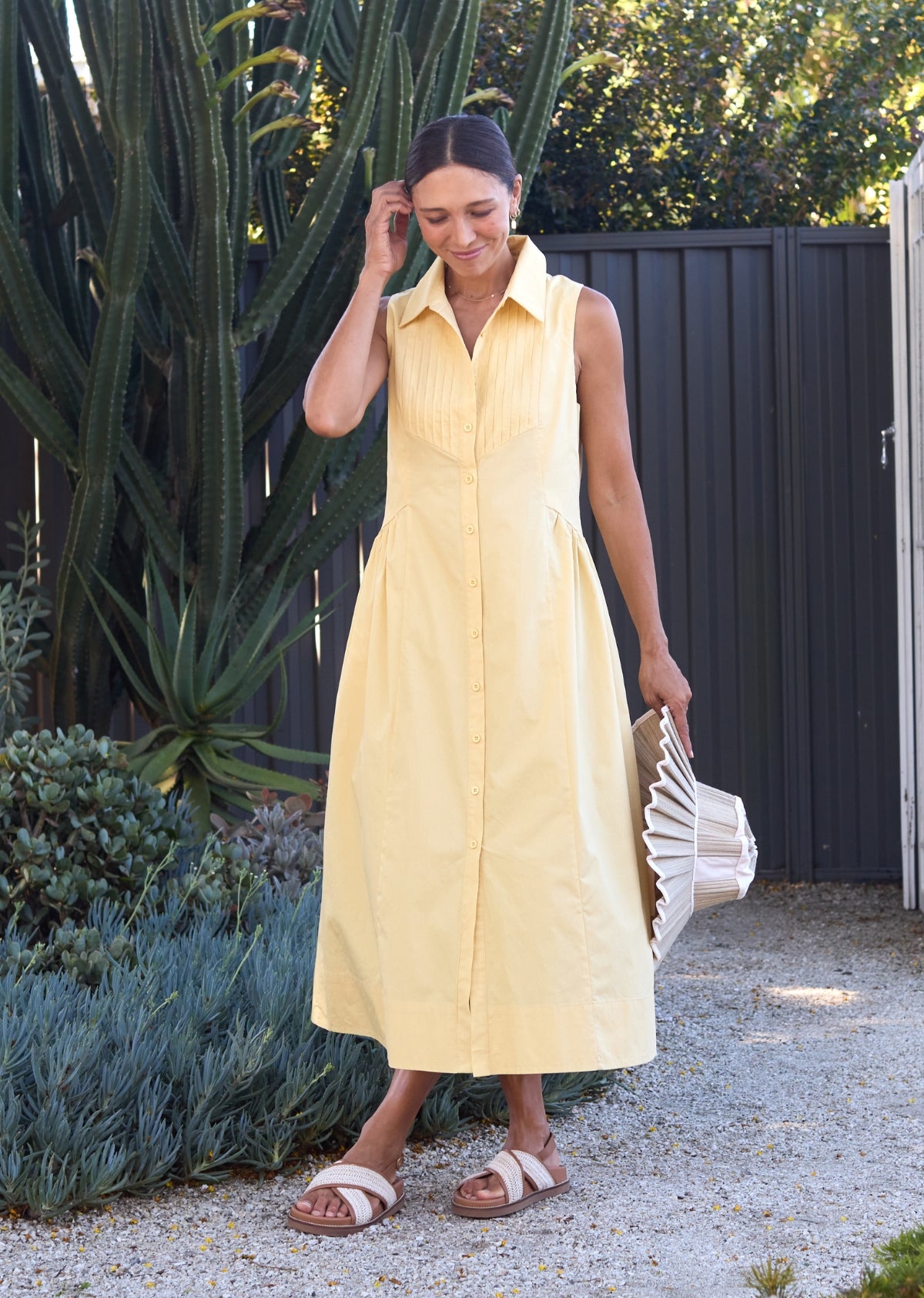 CORINNE SHIRTDRESS - LEMON