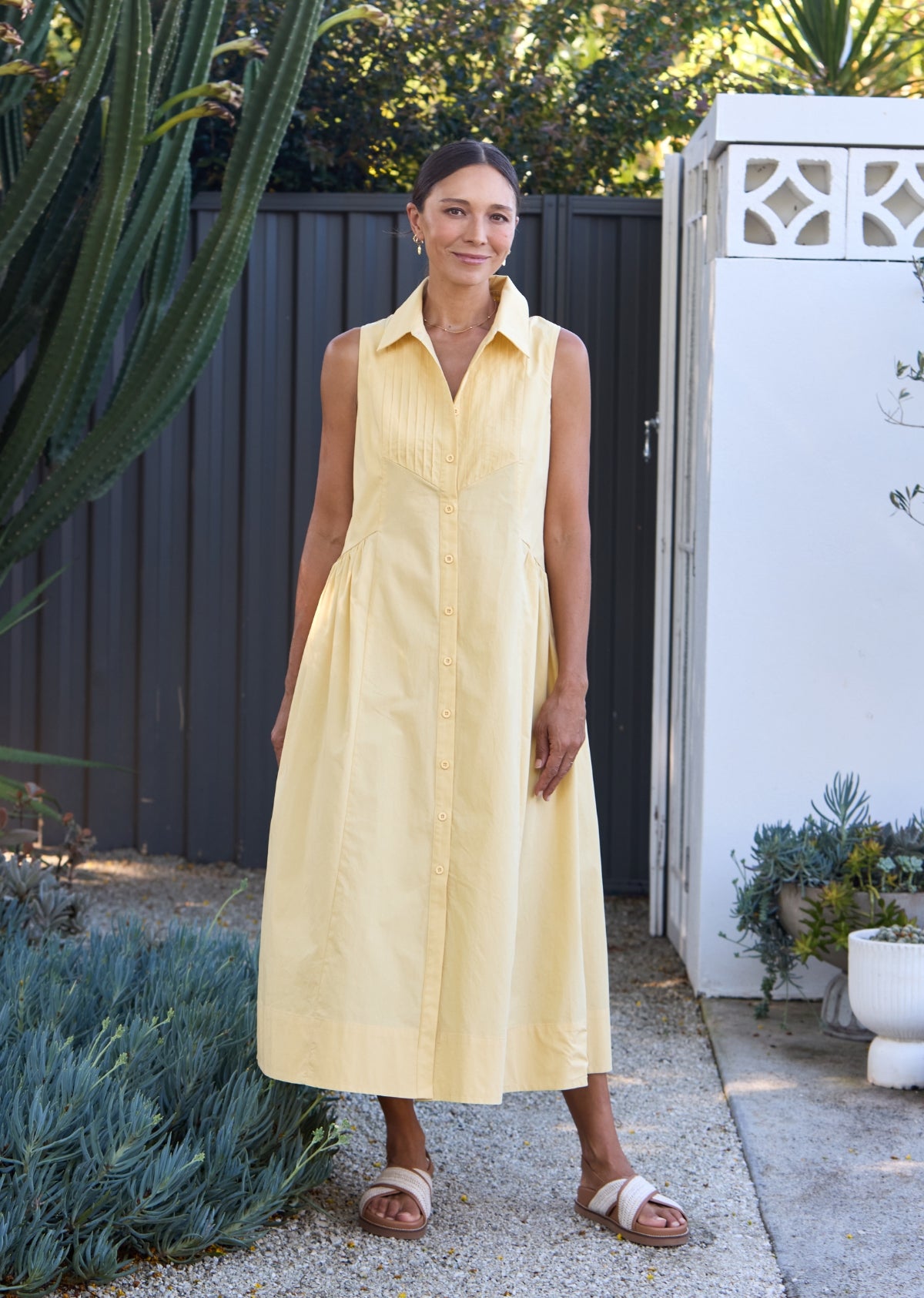 CORINNE SHIRTDRESS - LEMON
