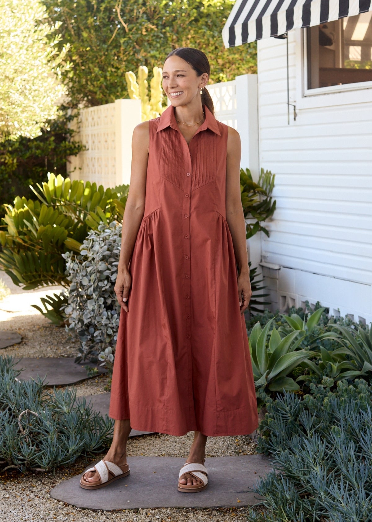 CORINNE SHIRTDRESS - CINNAMON