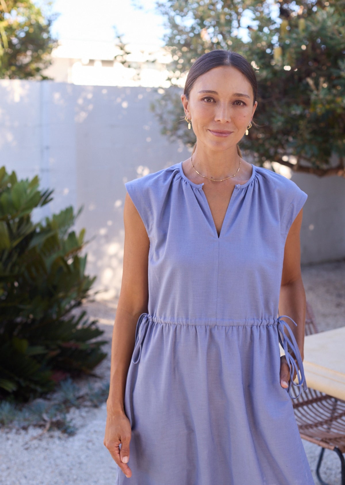 CHIARA MIDI DRESS - CORNFLOWER