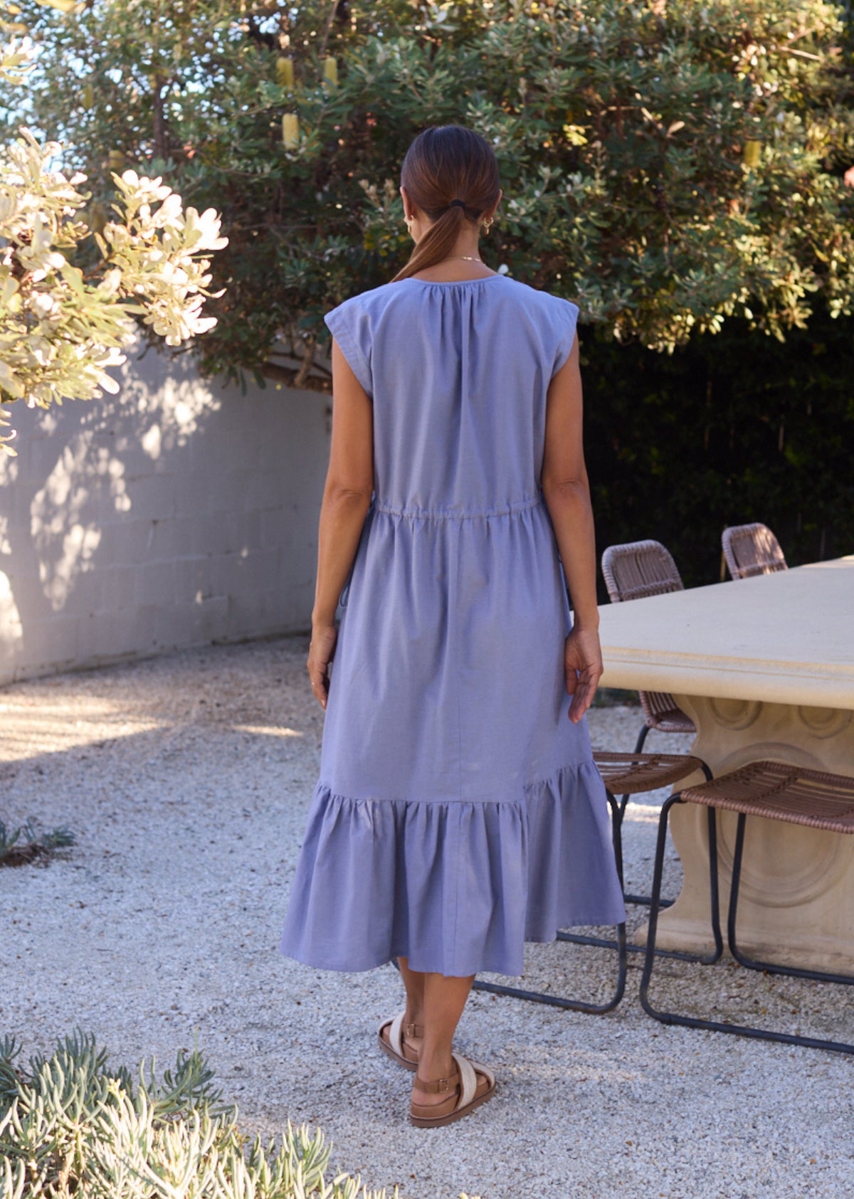 CHIARA MIDI DRESS - CORNFLOWER