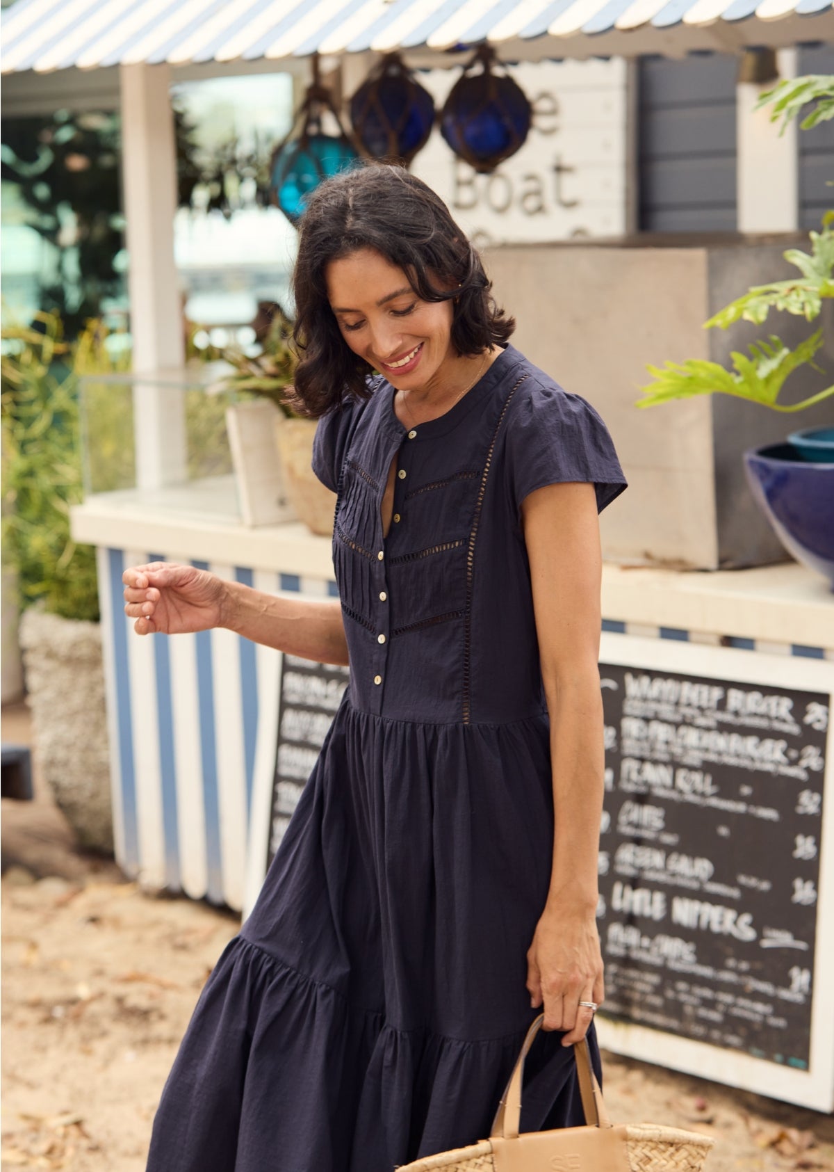 PALOMA MIDI DRESS - FRENCH NAVY