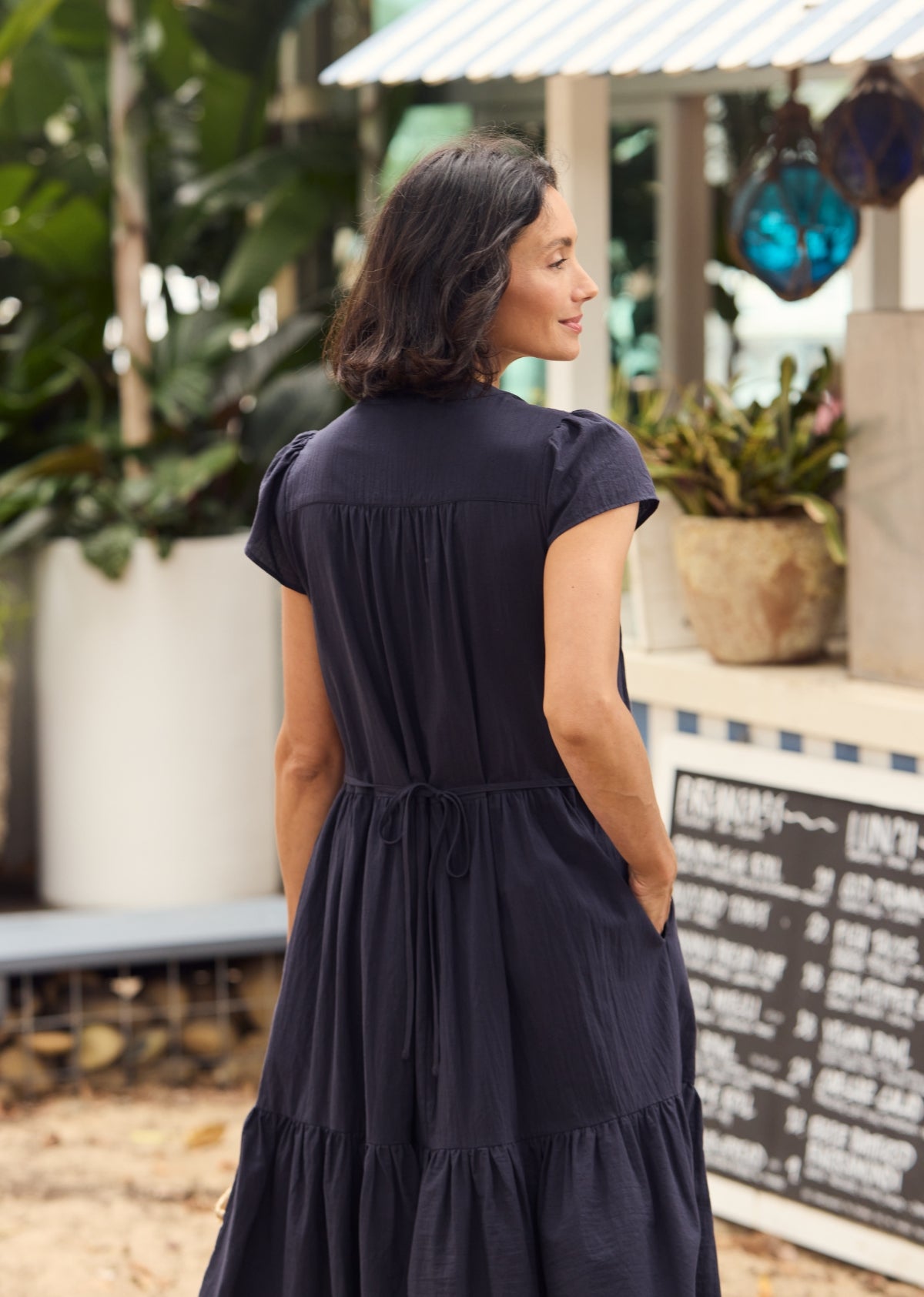 PALOMA MIDI DRESS - FRENCH NAVY