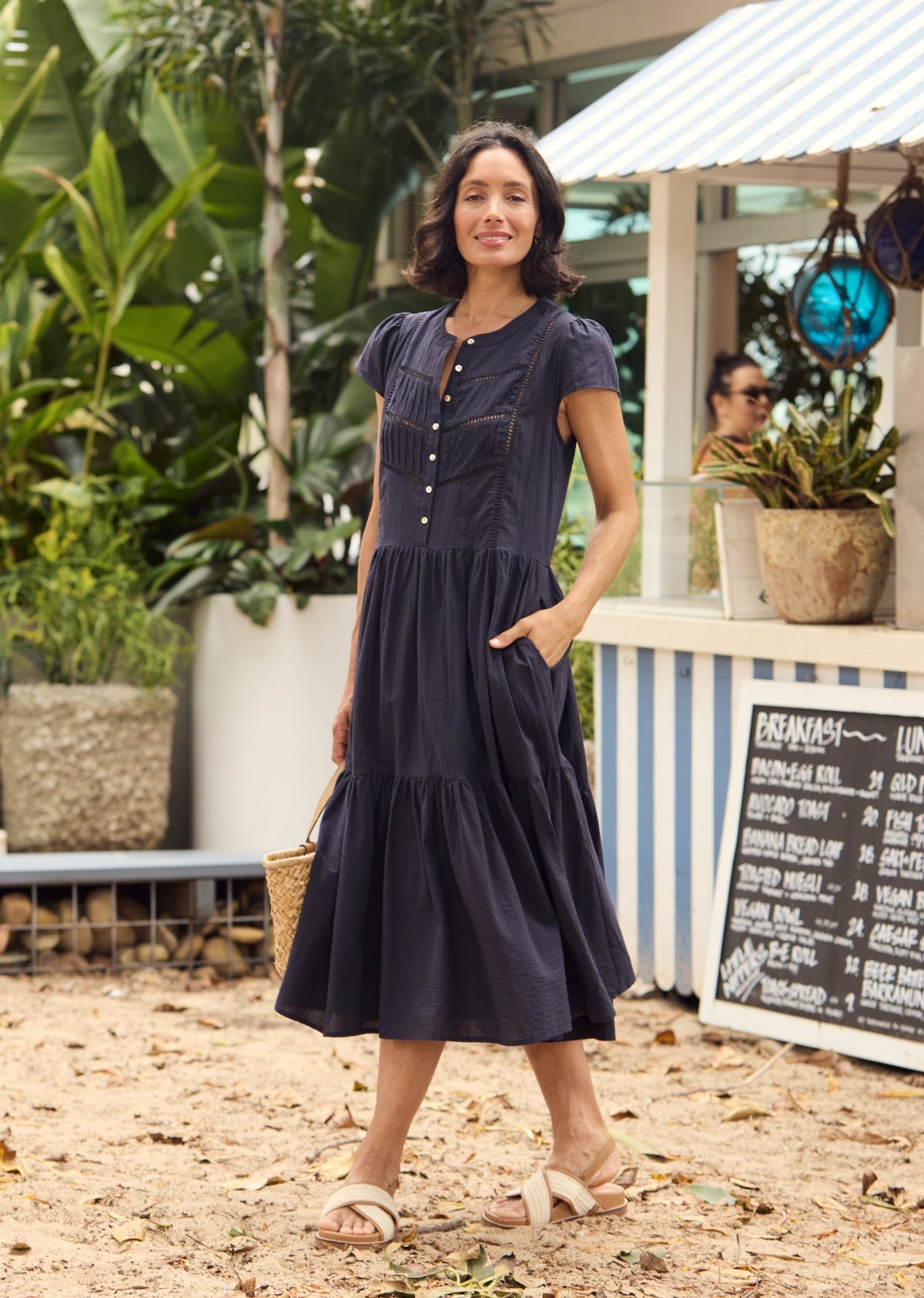 PALOMA MIDI DRESS - FRENCH NAVY