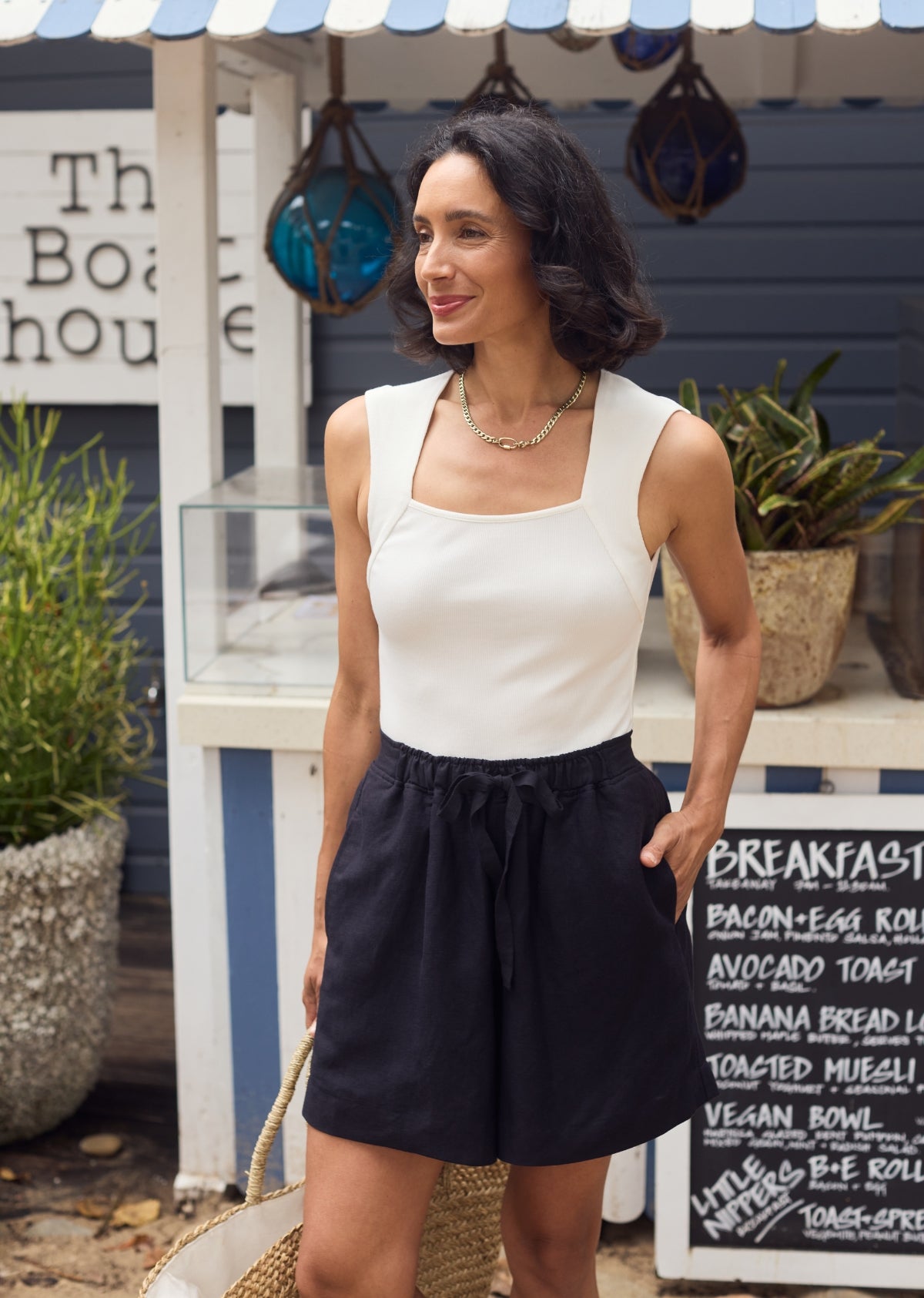 JEMIMA RIB TANK - IVORY