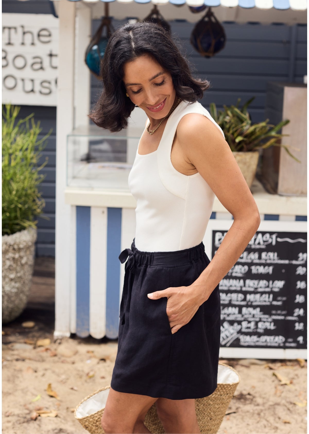 JEMIMA RIB TANK - IVORY