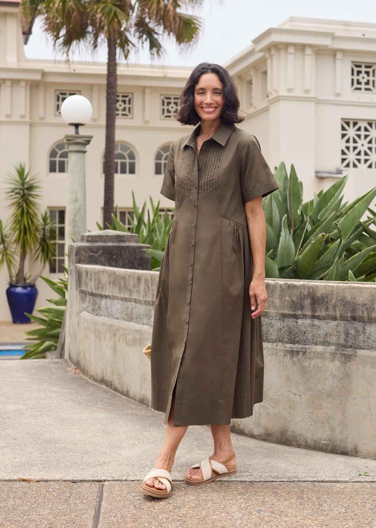 JULIETTE SHIRTDRESS - KHAKI