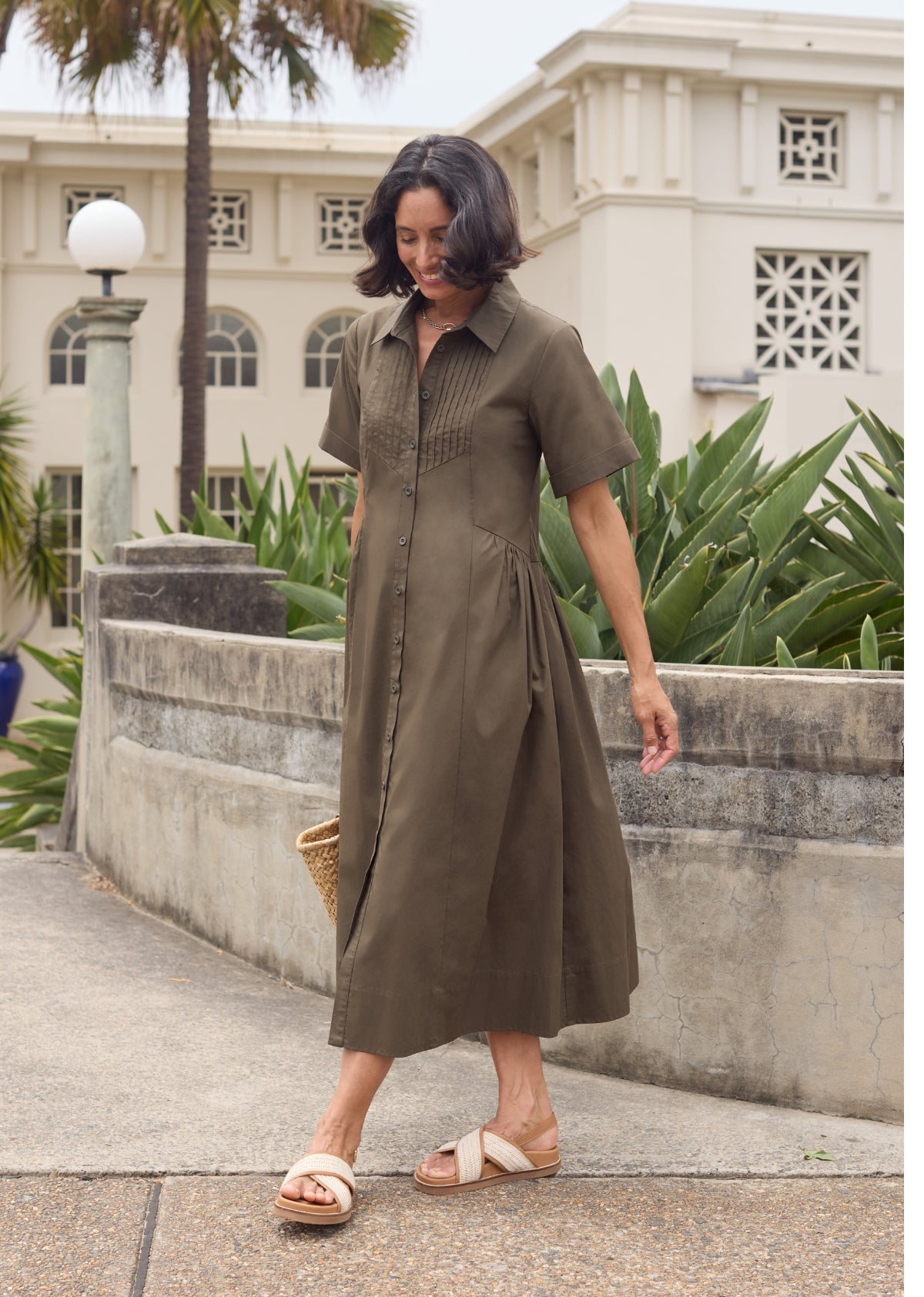 JULIETTE SHIRTDRESS - KHAKI