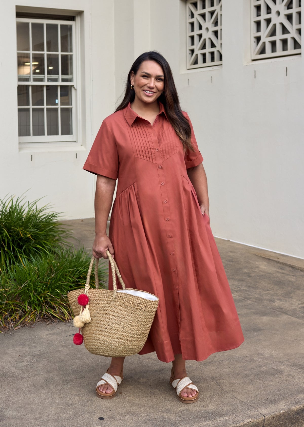 JULIETTE SHIRTDRESS - CINNAMON