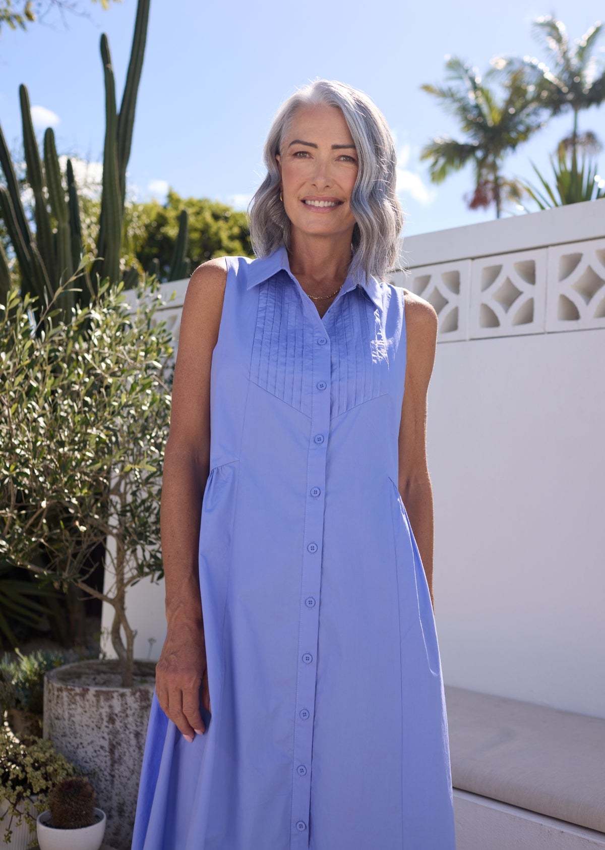 CORINNE SHIRTDRESS - LAVENDER