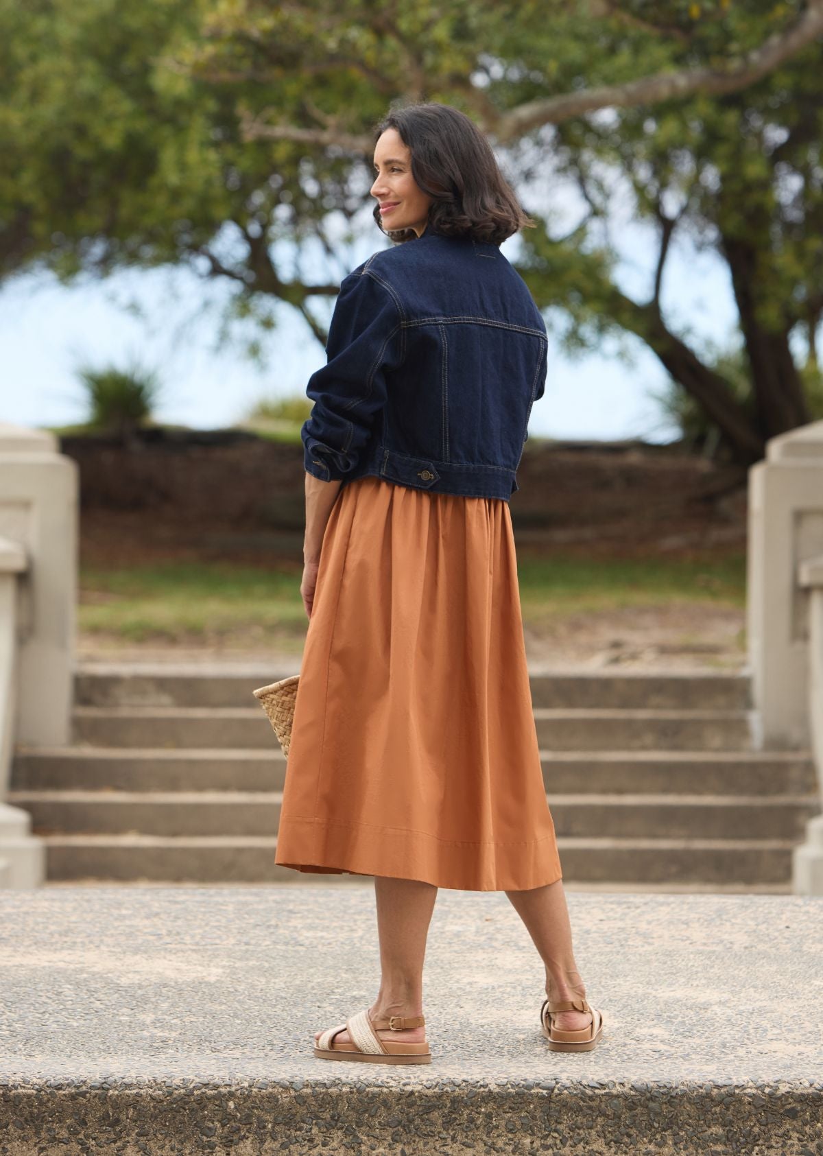 CHARLIE CROP DENIM JACKET - INDIGO