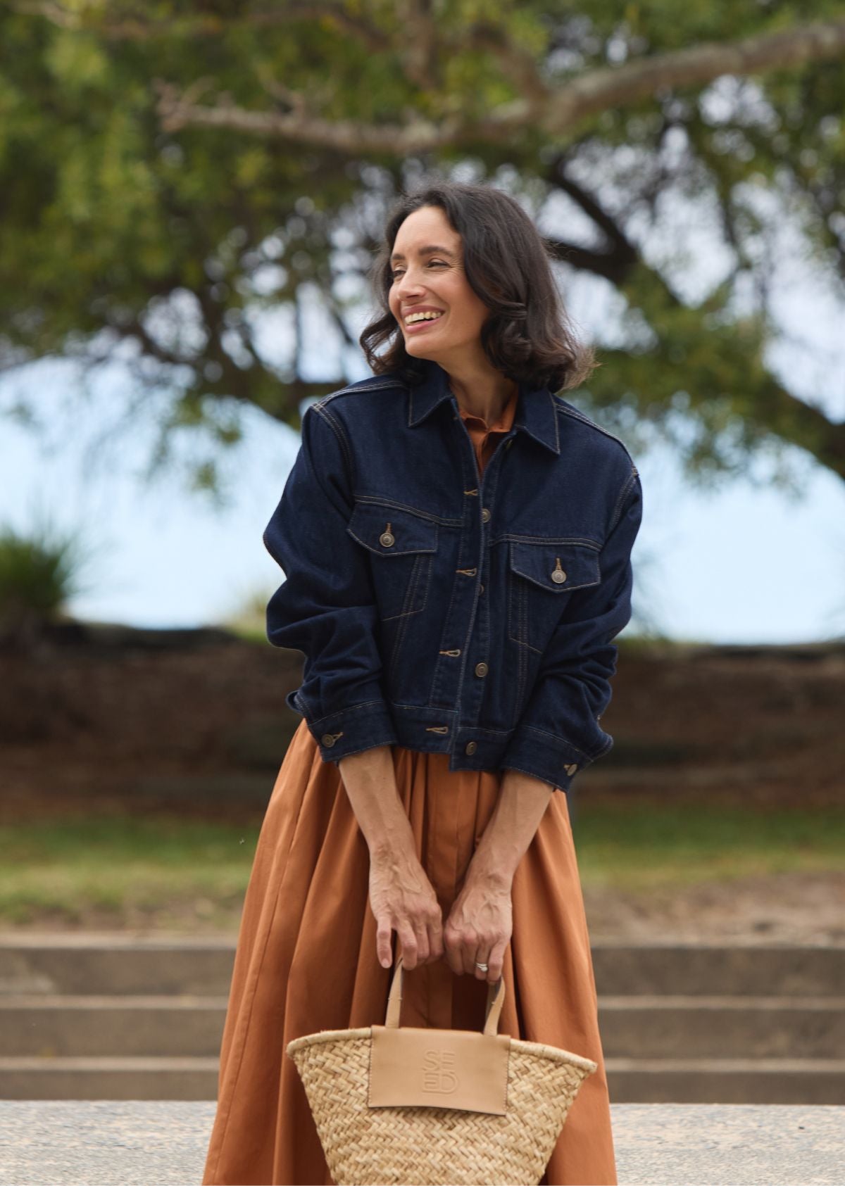 CHARLIE CROP DENIM JACKET - INDIGO