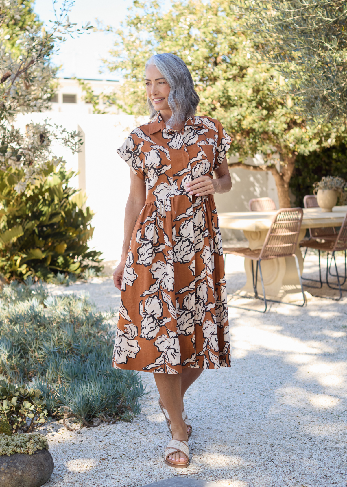 HARPER SHIRTDRESS - PEONY PRINT