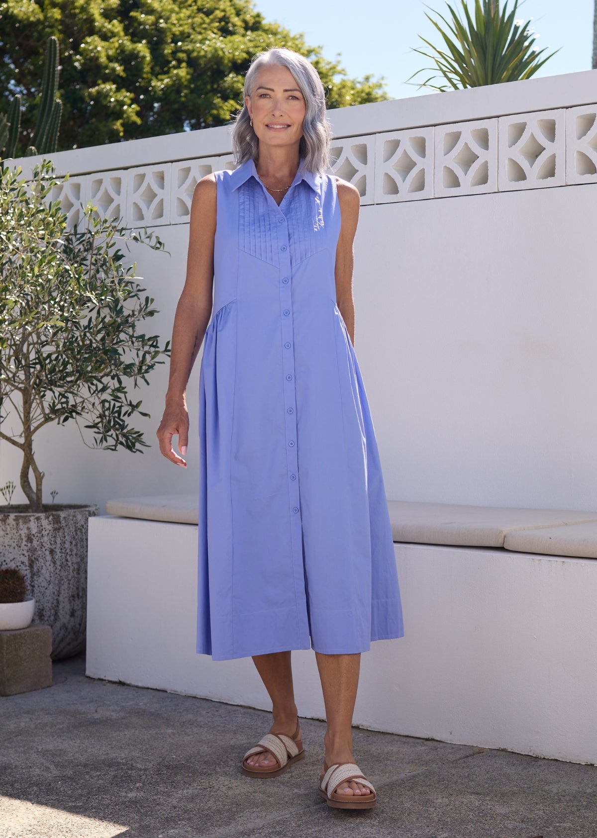 CORINNE SHIRTDRESS - LAVENDER