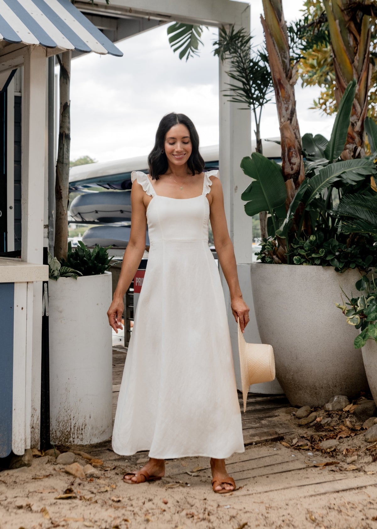 OLIVE MAXI DRESS IVORY M A Y E