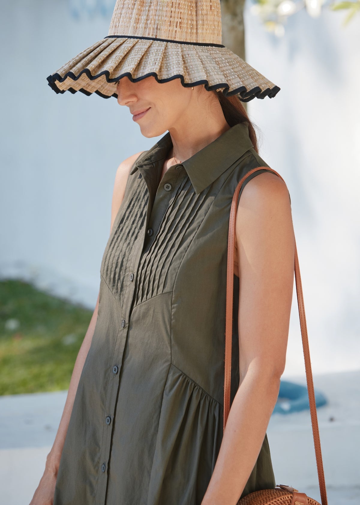 CORINNE SHIRTDRESS - KHAKI