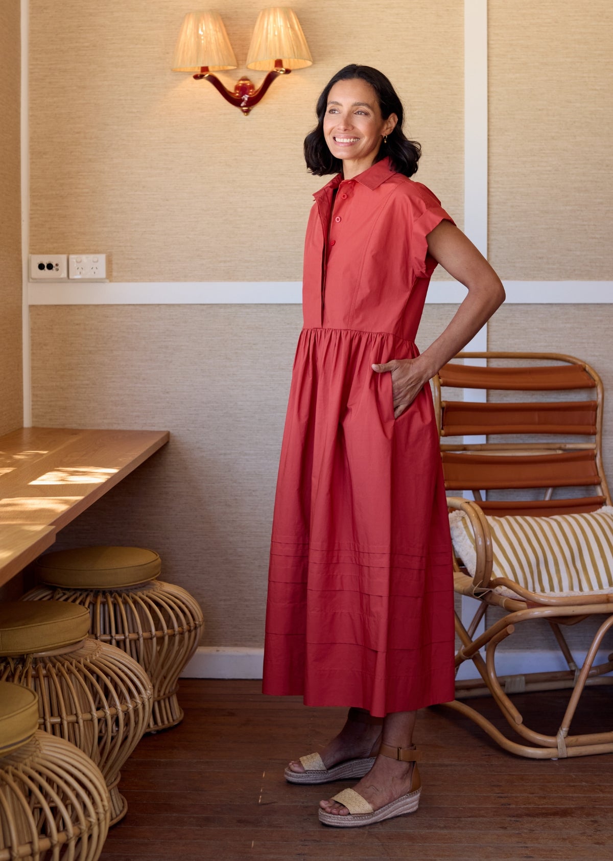 GRACIE SHIRTDRESS - TUSCAN ROSE
