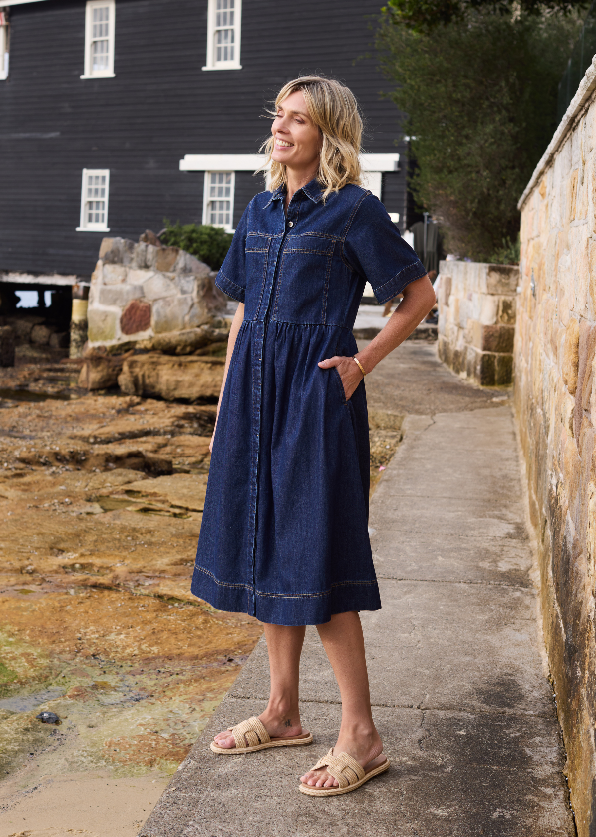 HARLEY DENIM DRESS - INDIGO