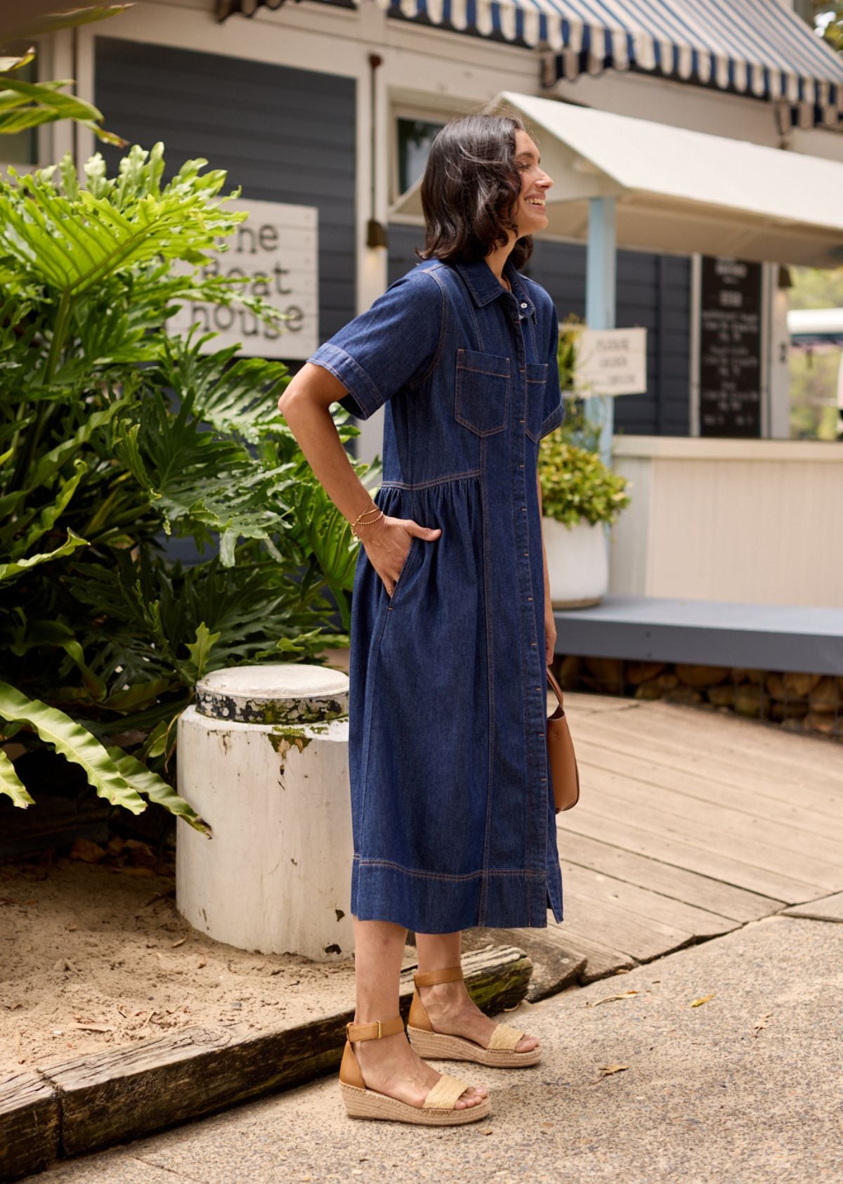 MONTANA DENIM SHIRTDRESS - INDIGO
