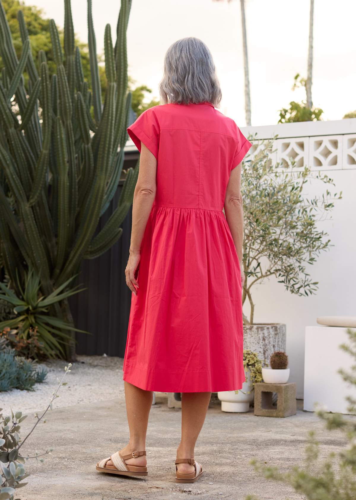 HARPER SHIRTDRESS - RASPBERRY - PETITE