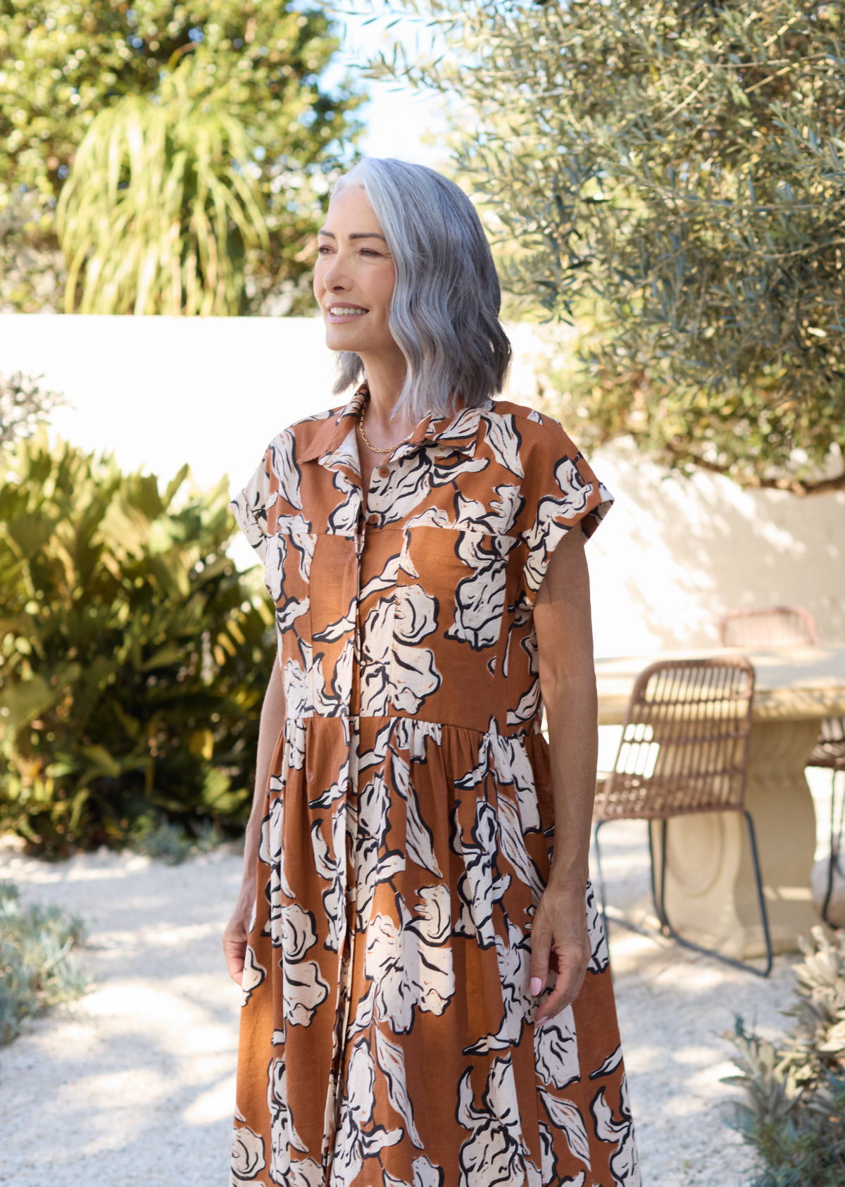 HARPER SHIRTDRESS - PEONY PRINT