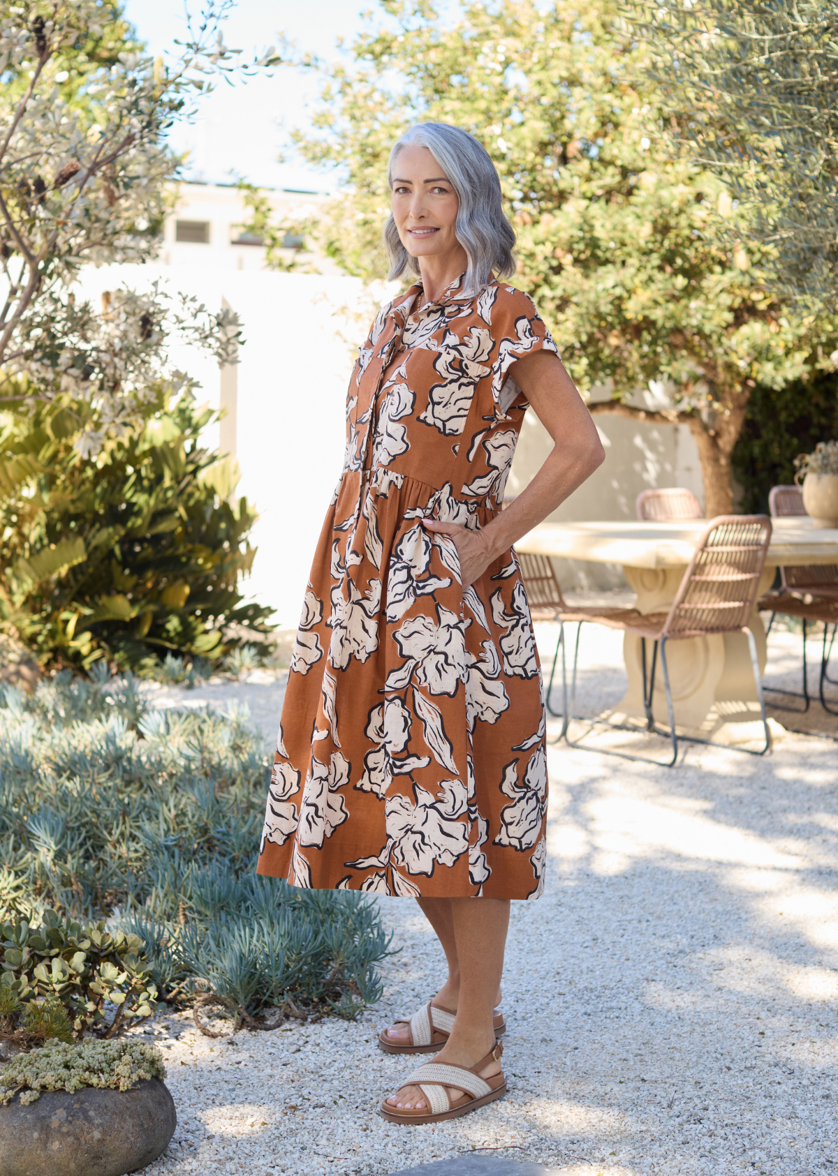 HARPER SHIRTDRESS - PEONY PRINT