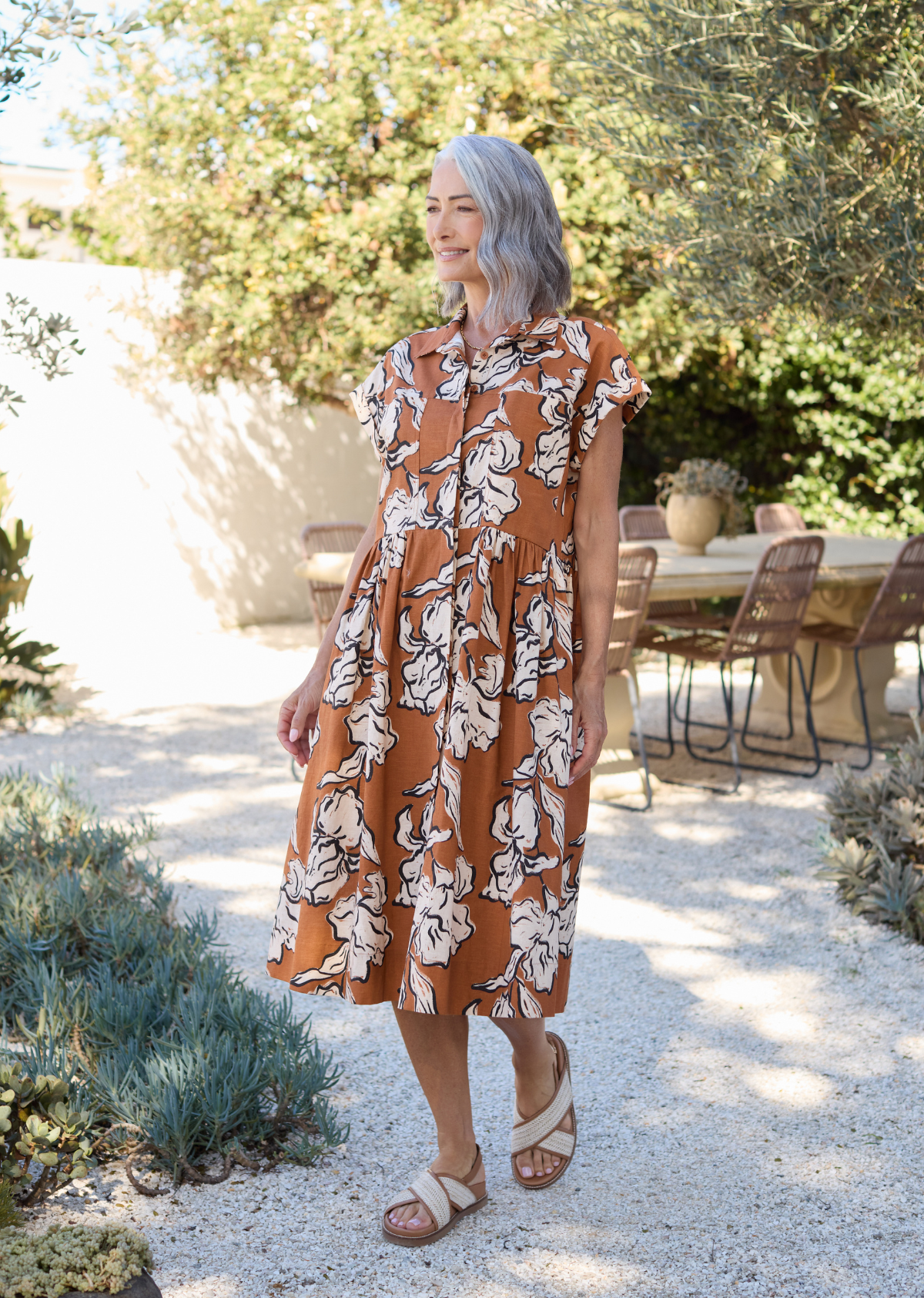 HARPER SHIRTDRESS - PEONY PRINT