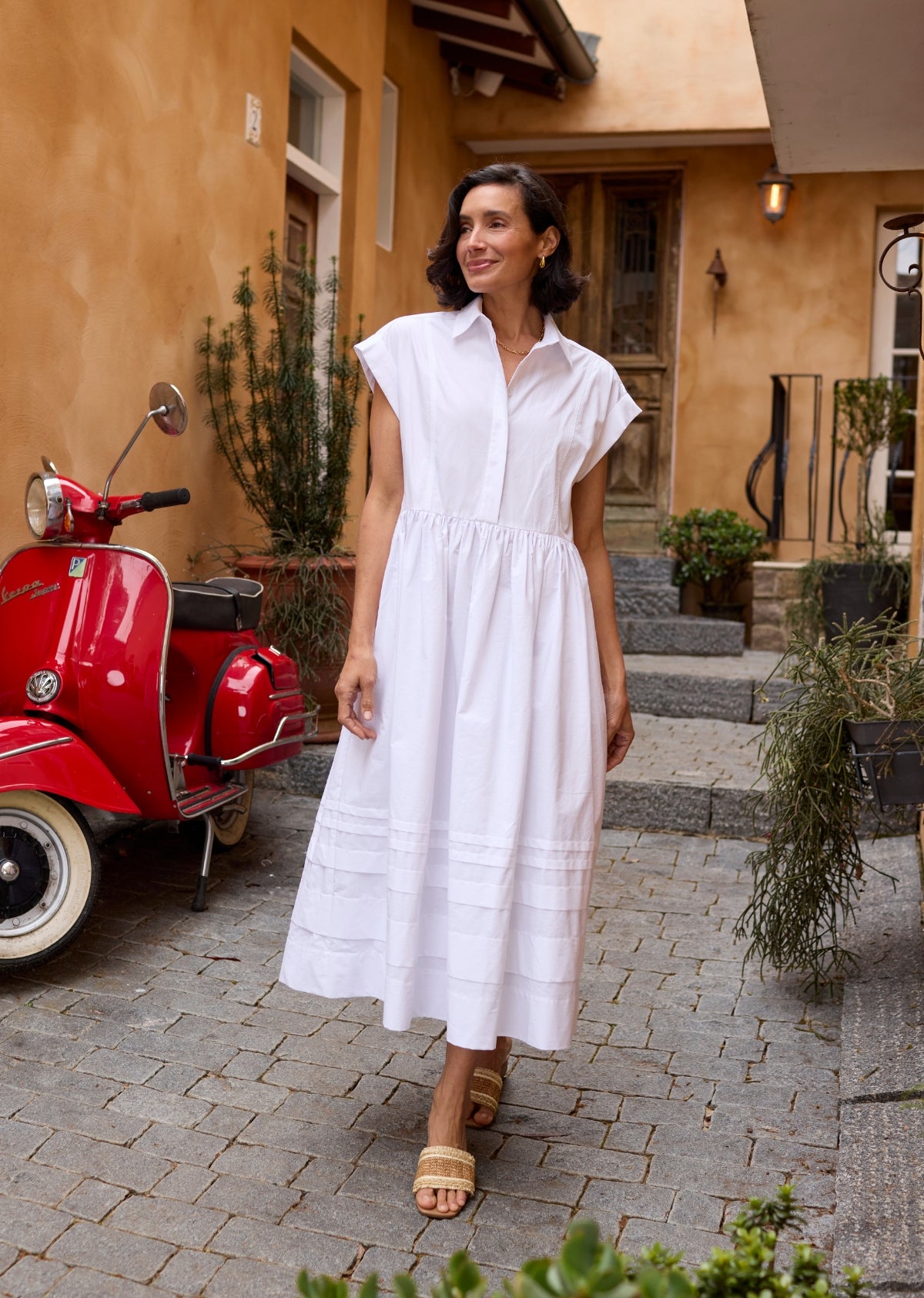GRACIE SHIRTDRESS - WHITE - PETITE