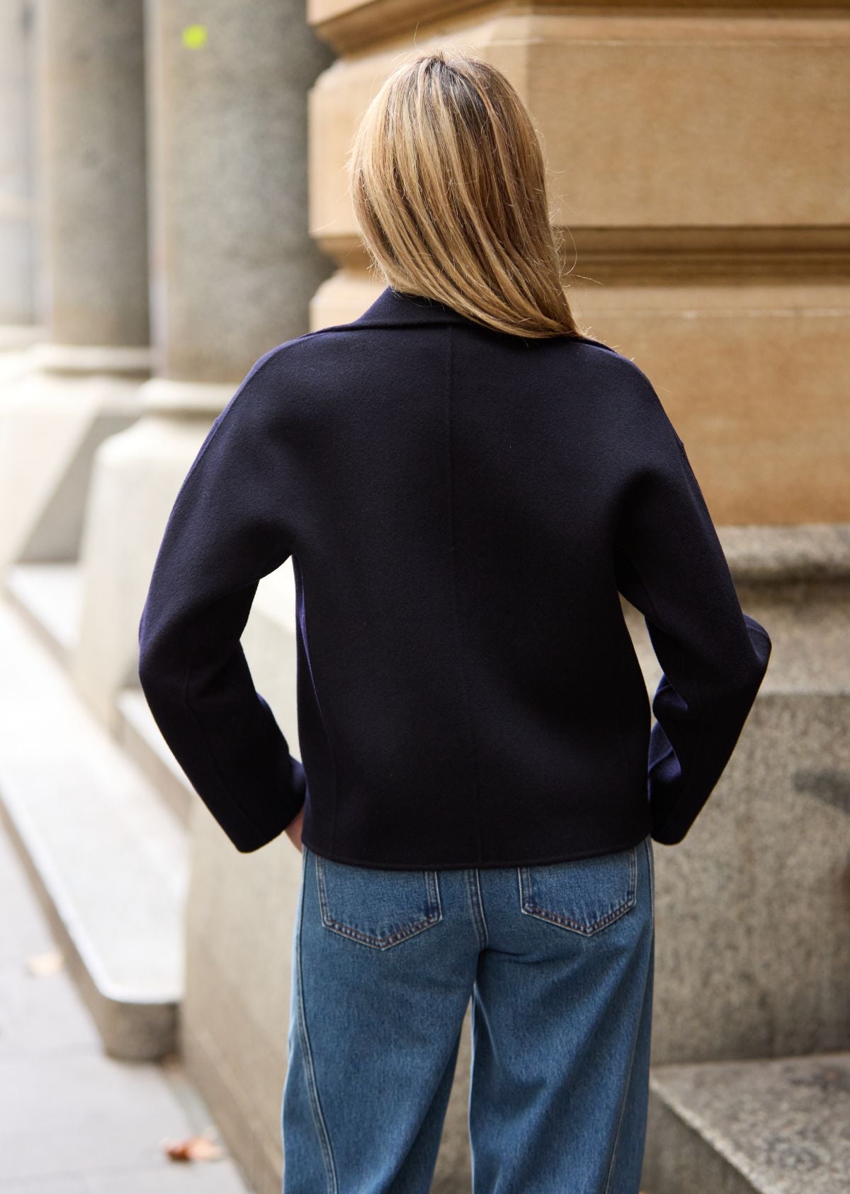 WINSLOW CROP JACKET - FRENCH NAVY