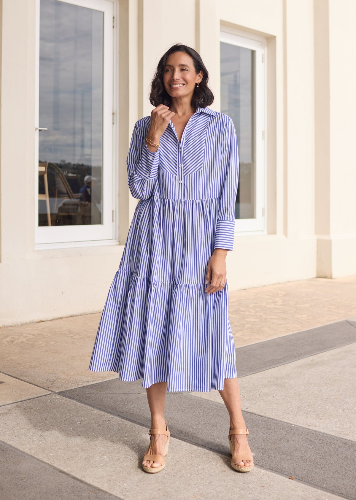 JASMINE SHIRTDRESS - NAVY - PETITE