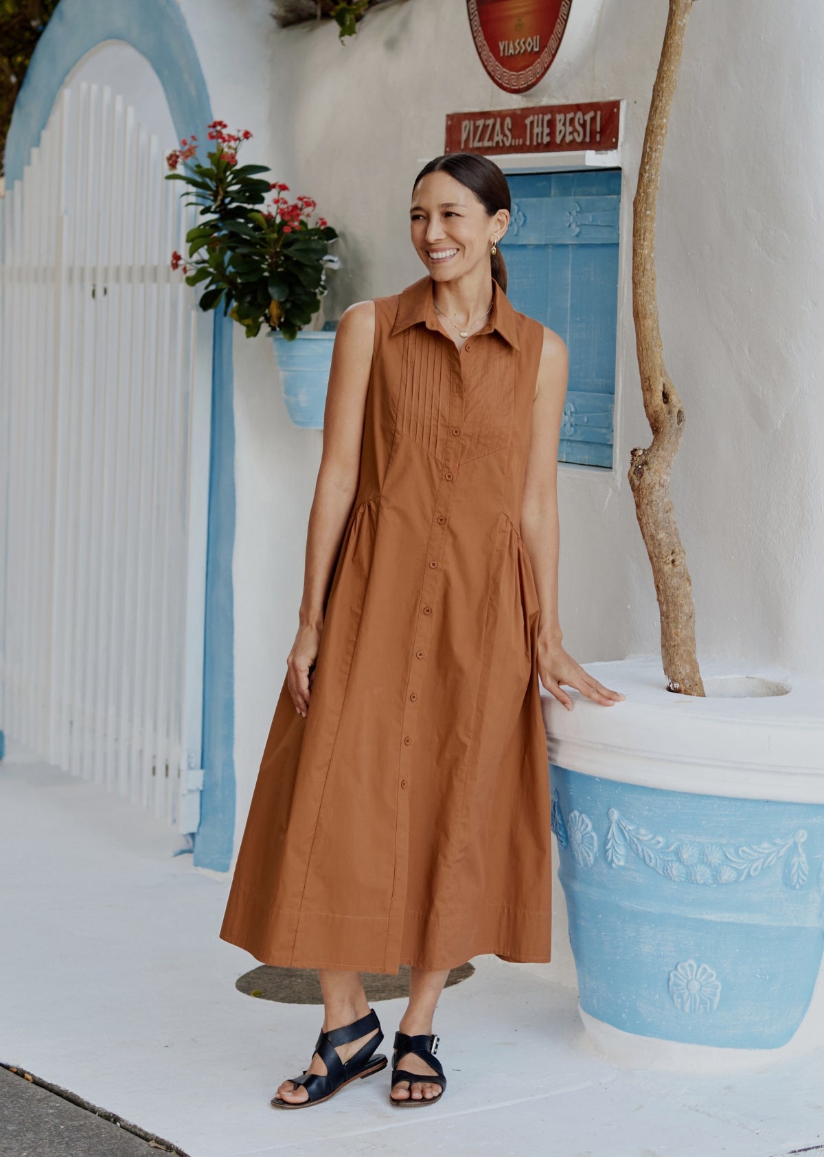 CORINNE SHIRTDRESS - CAMEL