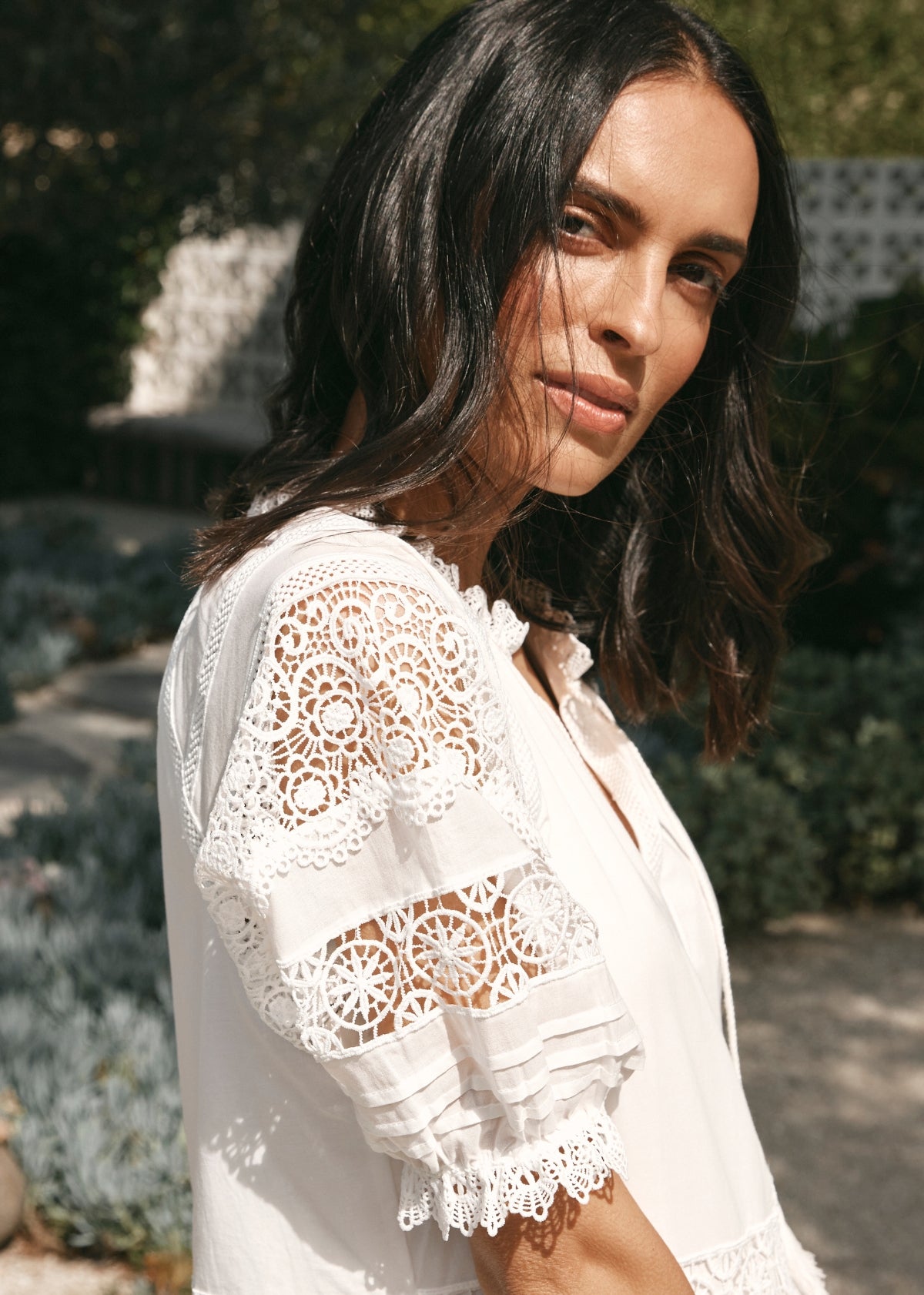 LOTUS MIDI DRESS - WHITE