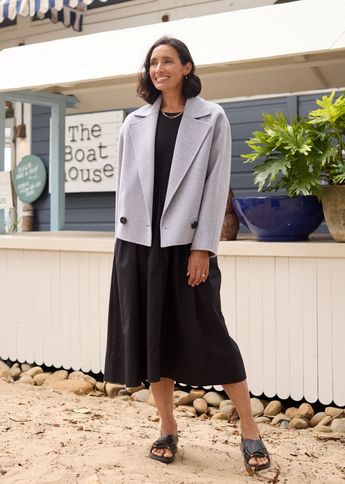 WINSLOW CROP JACKET - GREY MARLE