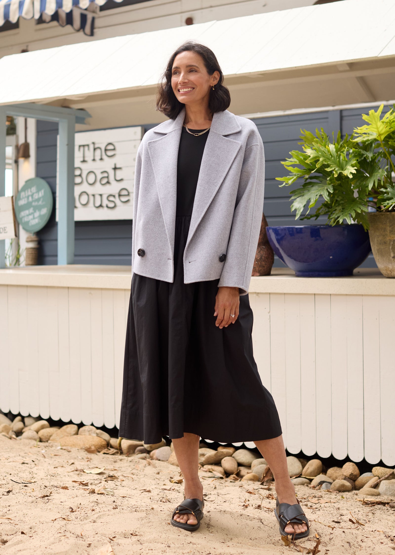 WINSLOW CROP JACKET - GREY MARLE