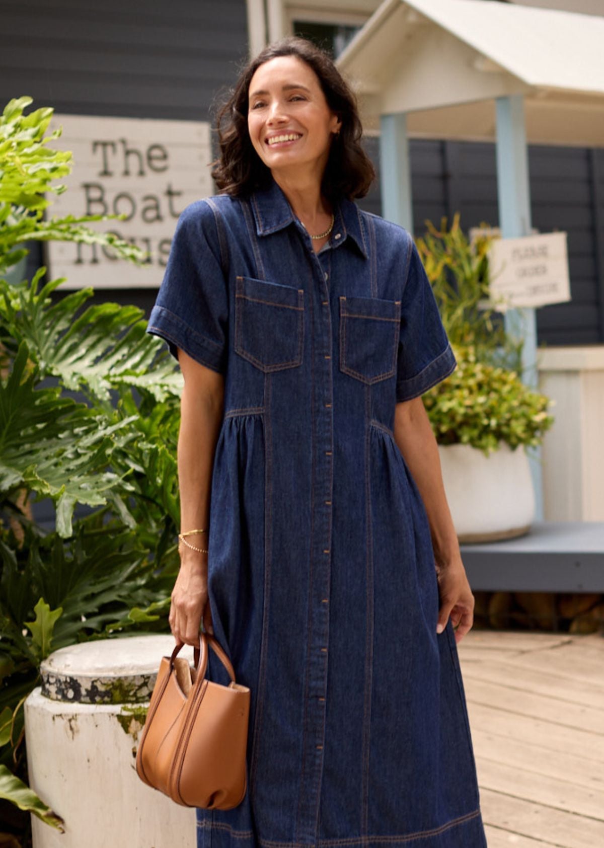 MONTANA DENIM SHIRTDRESS - INDIGO