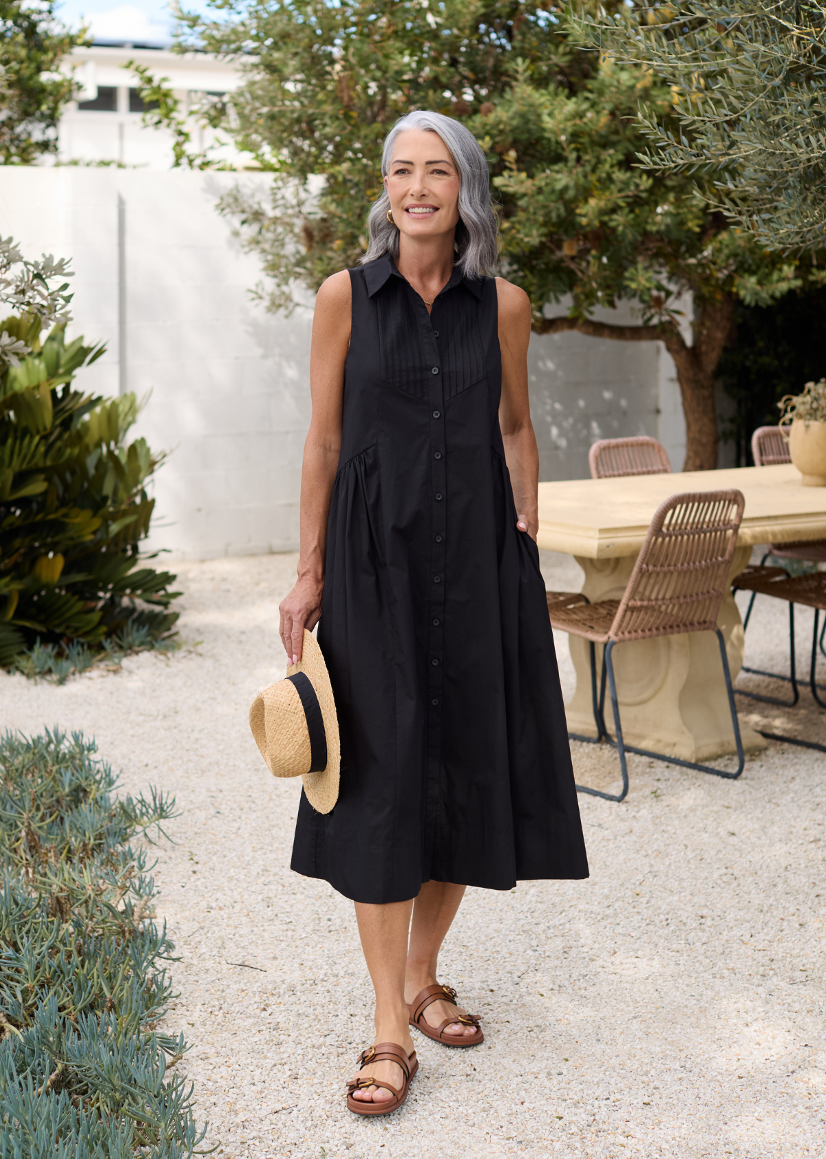 CORINNE SHIRTDRESS - BLACK