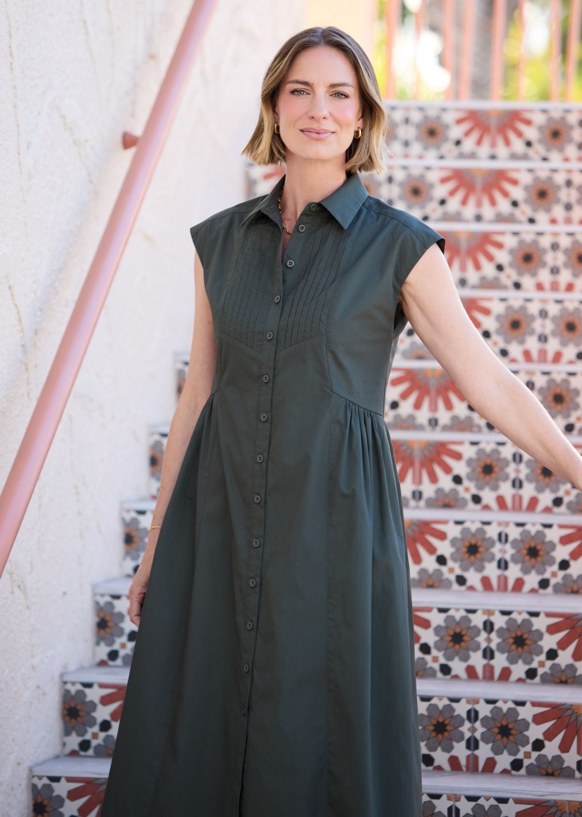 RITA SHIRTDRESS - FOREST