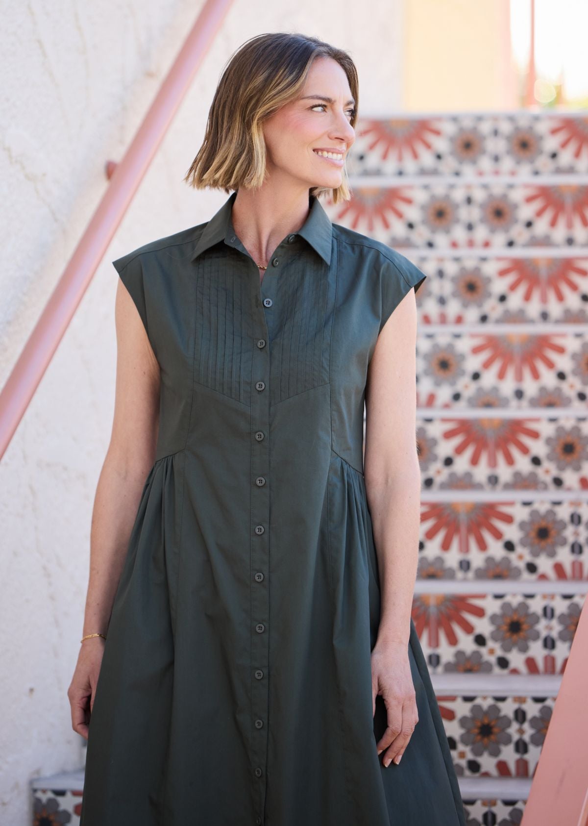 RITA SHIRTDRESS - FOREST