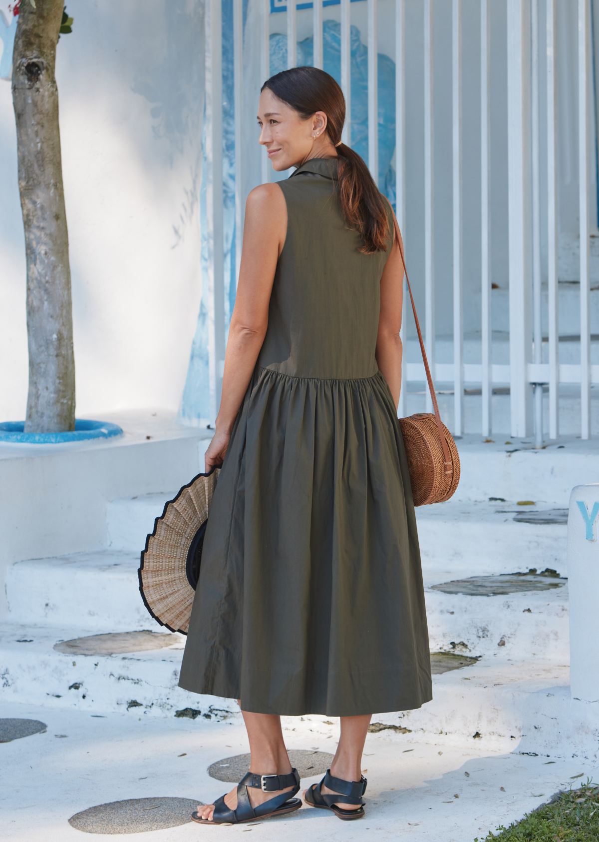 CORINNE SHIRTDRESS - KHAKI - PETITE