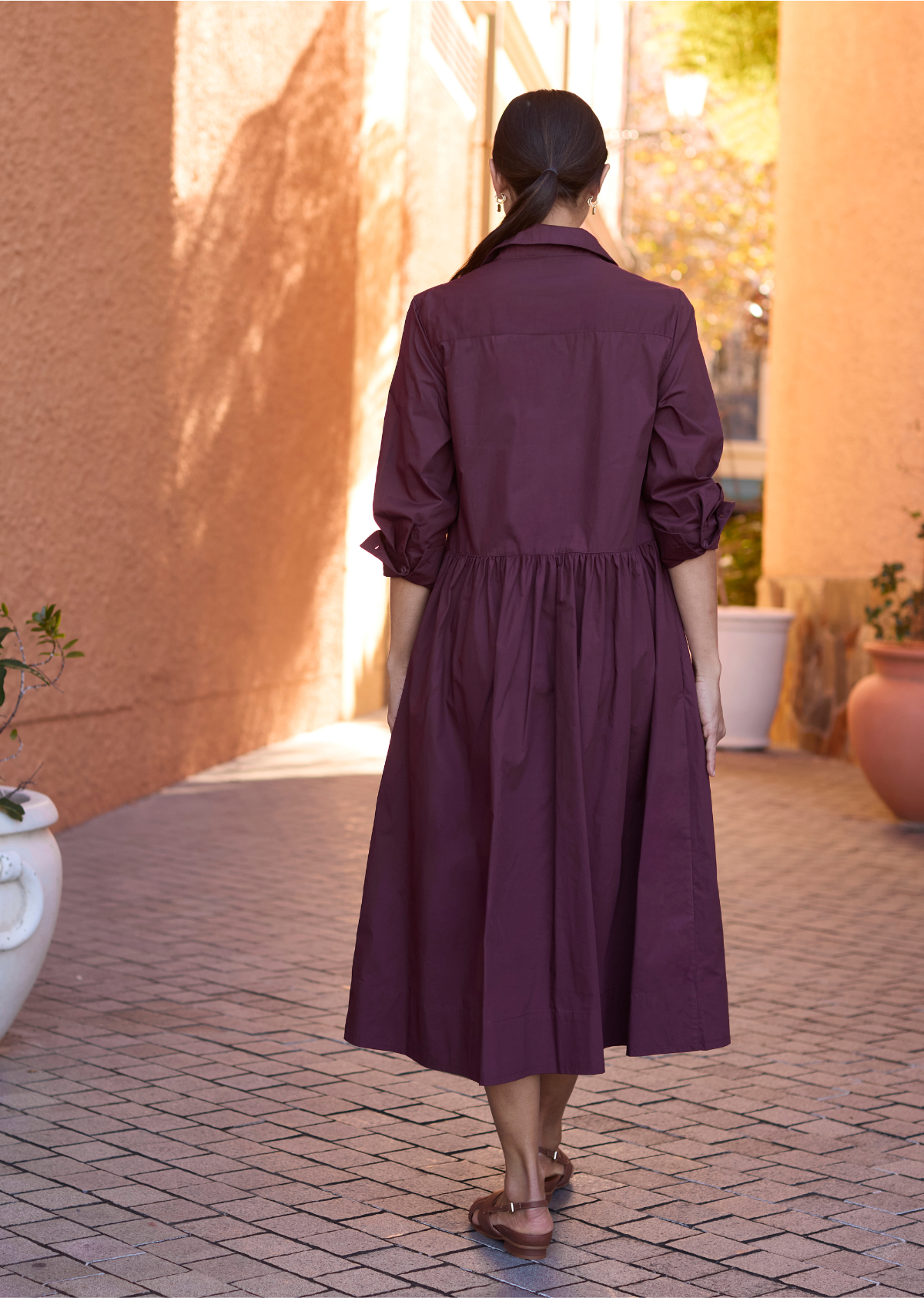 SUSIE SHIRTDRESS - WINE