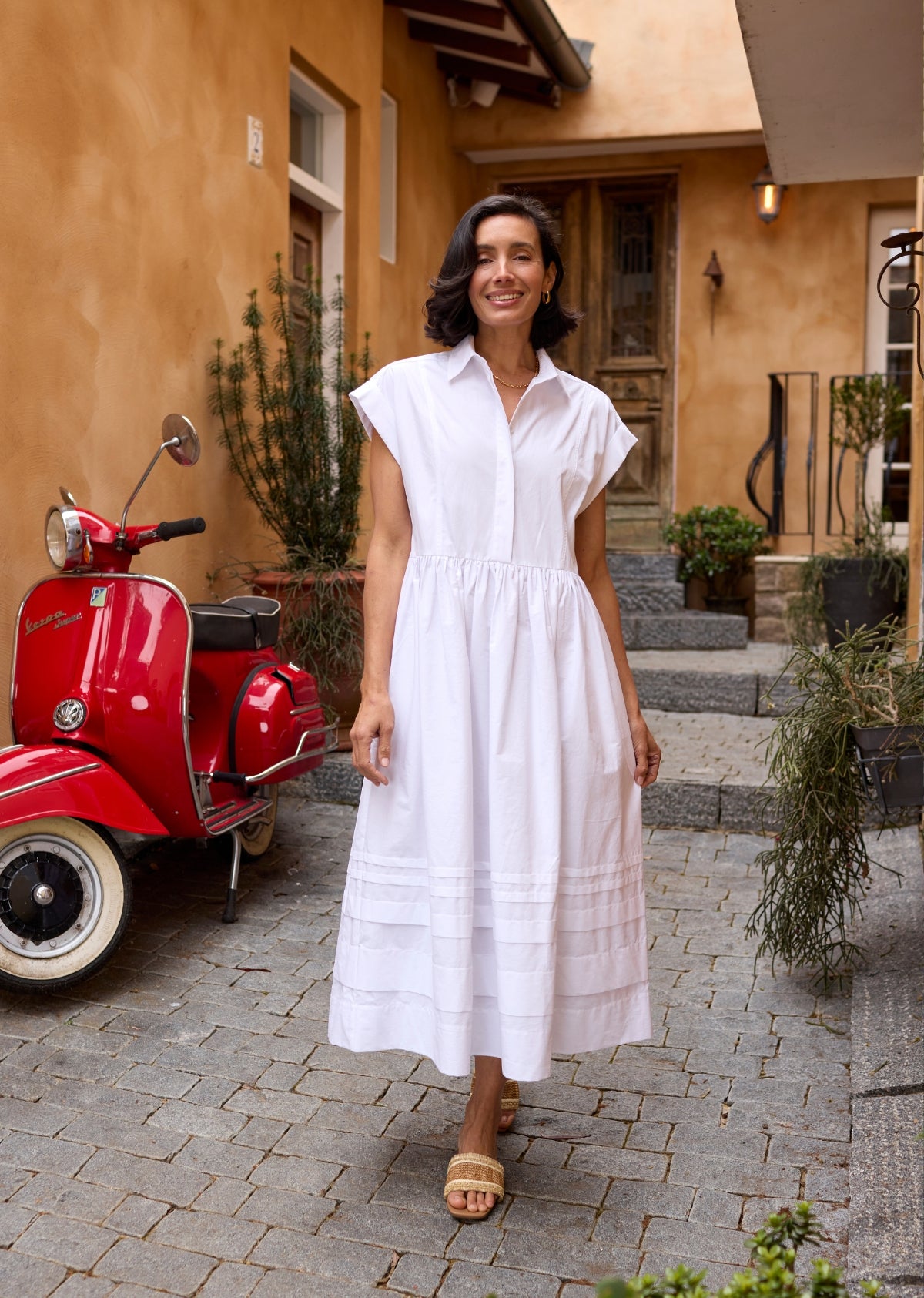 GRACIE SHIRTDRESS - WHITE - PETITE