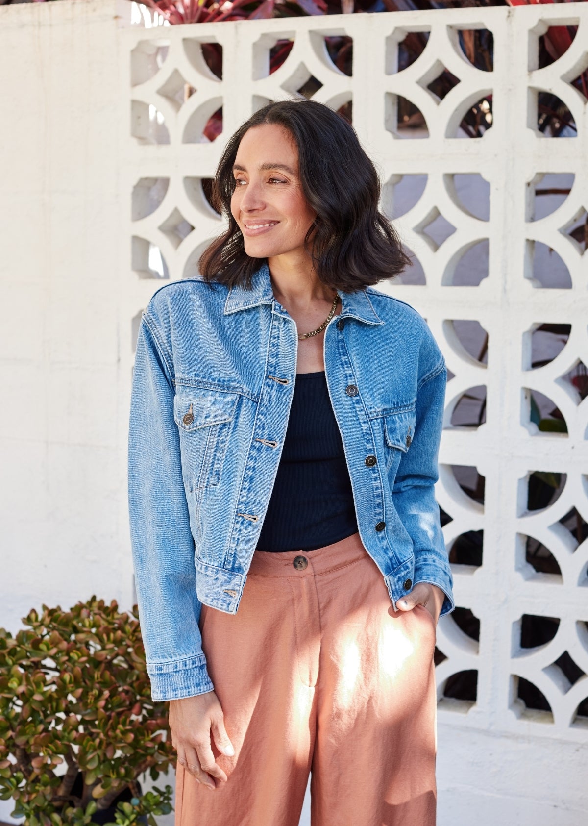 CHARLIE CROP DENIM JACKET