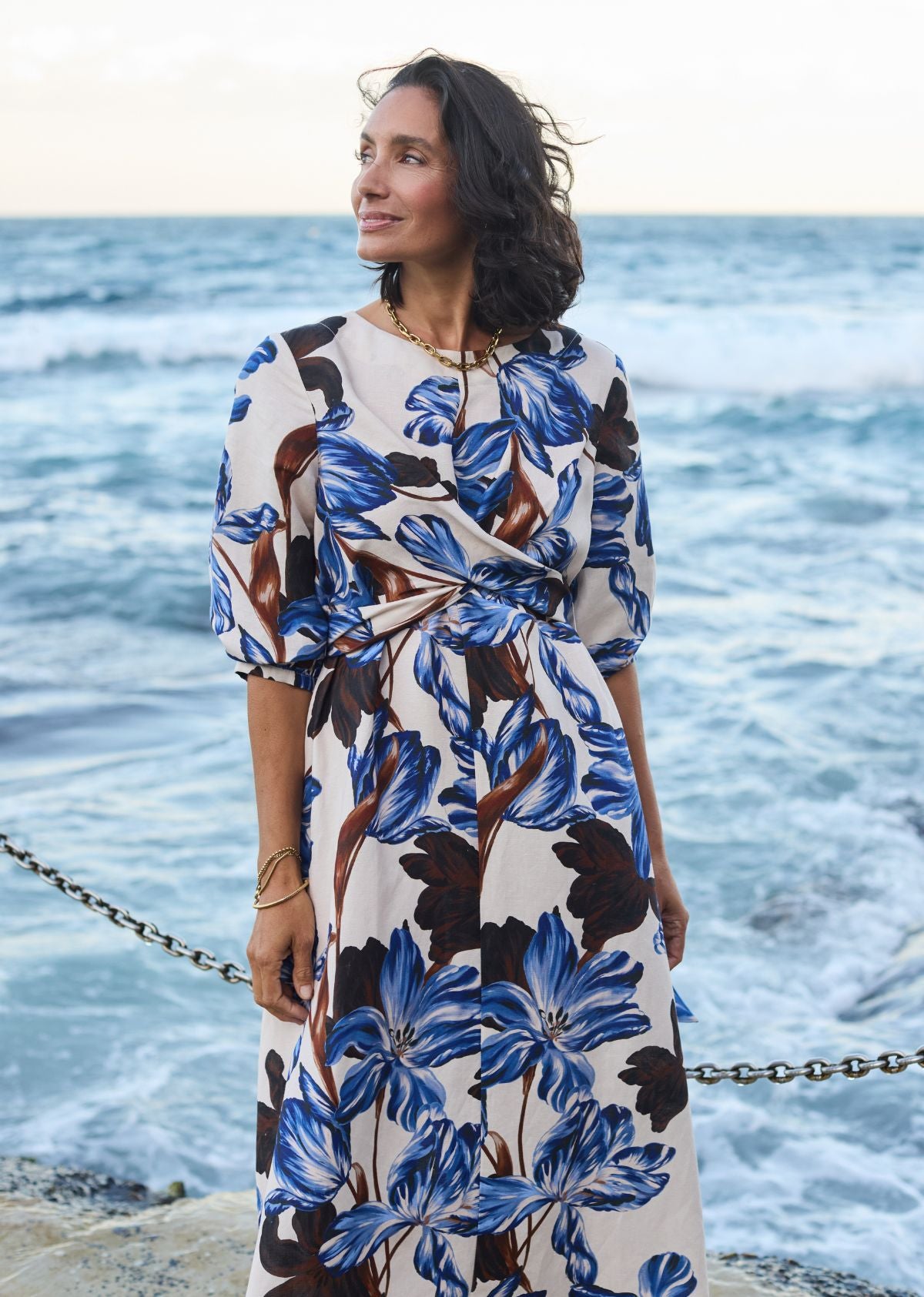 HARRIET MIDI DRESS - DELPHINE PRINT