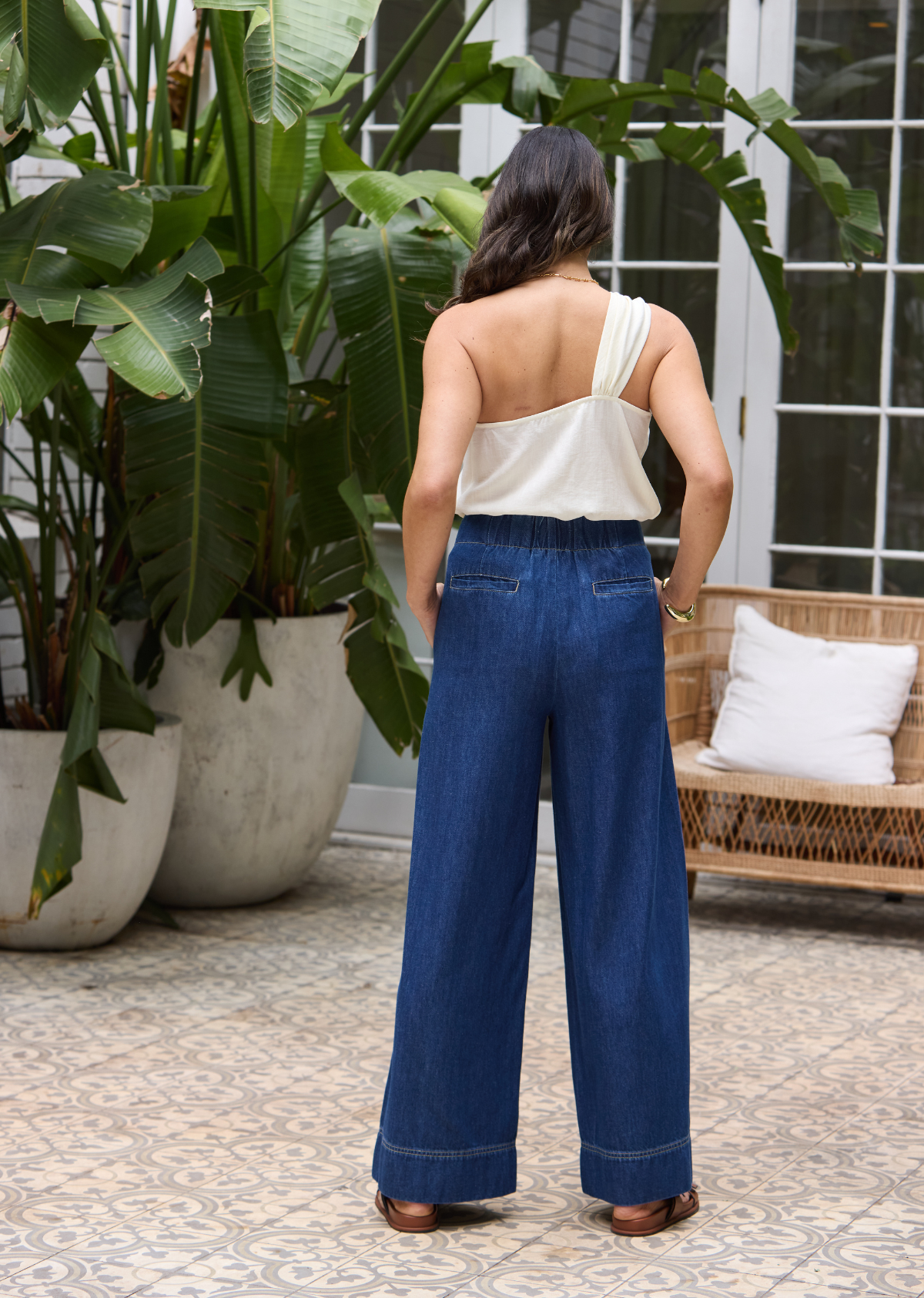 HOLLAND WIDE LEG DENIM PANT