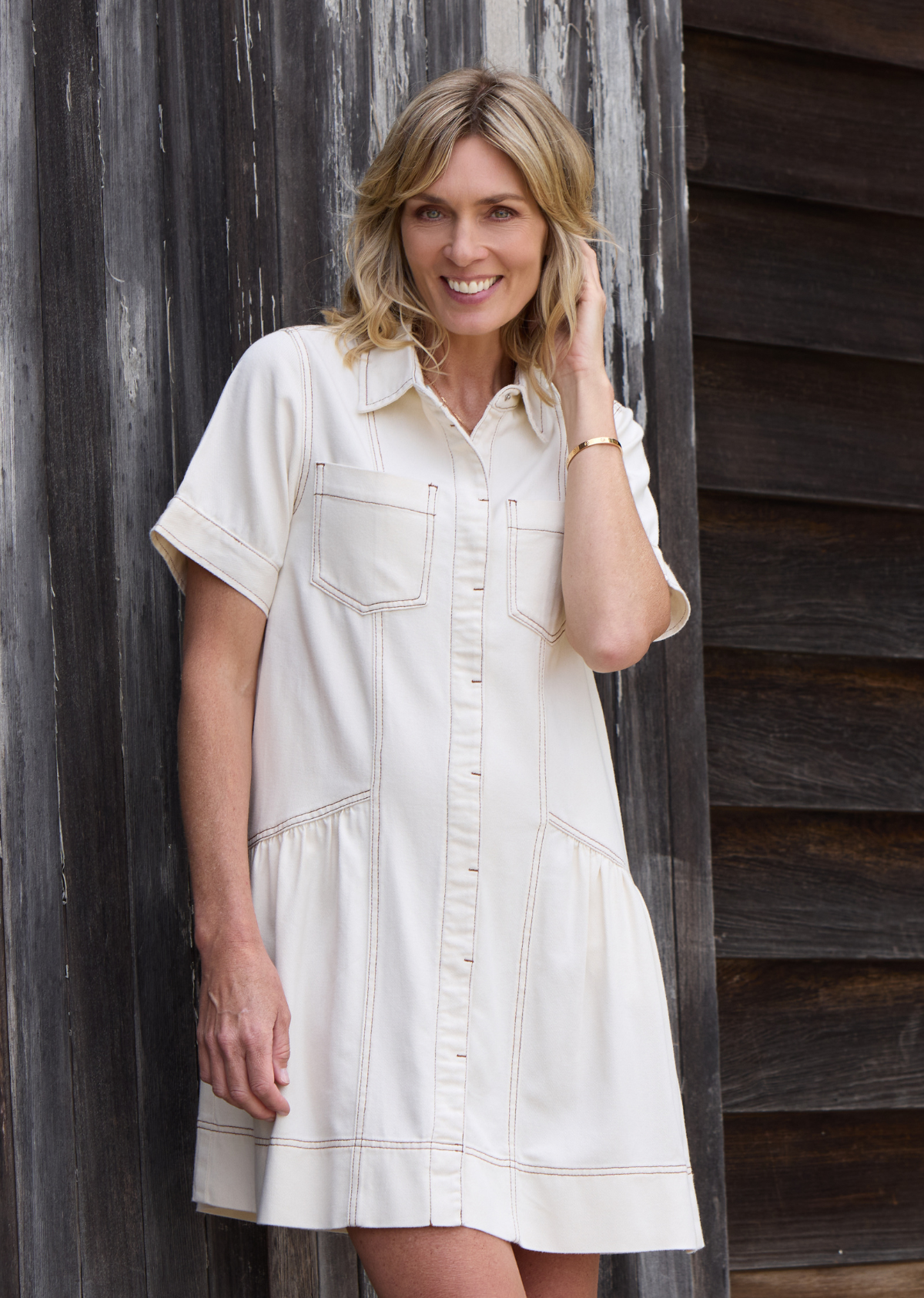 MONTANA MINI DRESS - ECRU