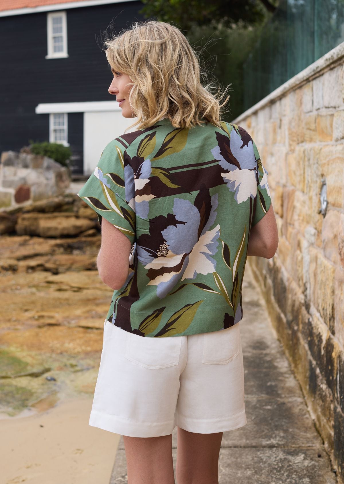 WILLA TOP - LA PALMA PRINT