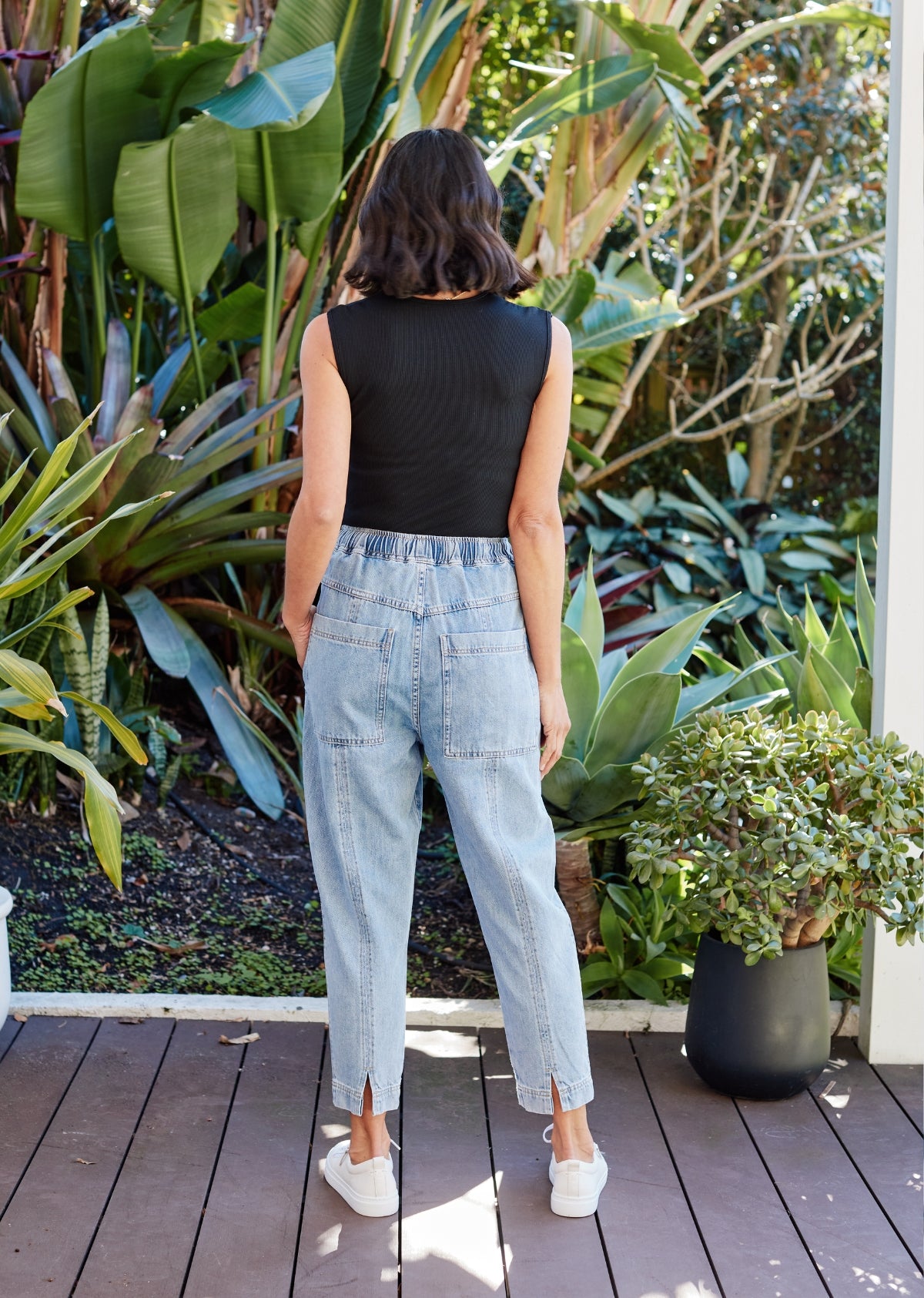 JEMIMA RIB TANK - BLACK