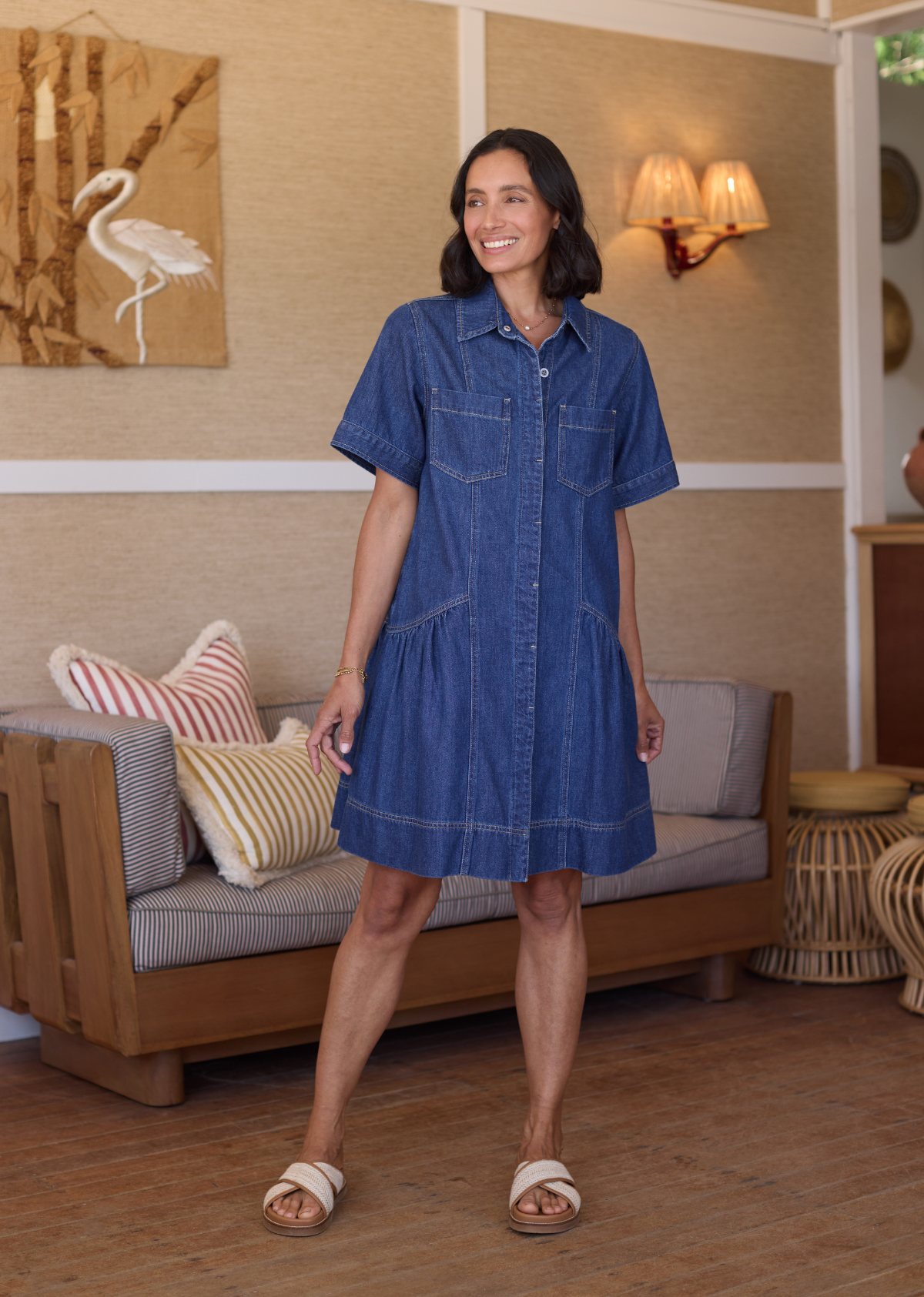 MONTANA MINI DRESS - MID BLUE