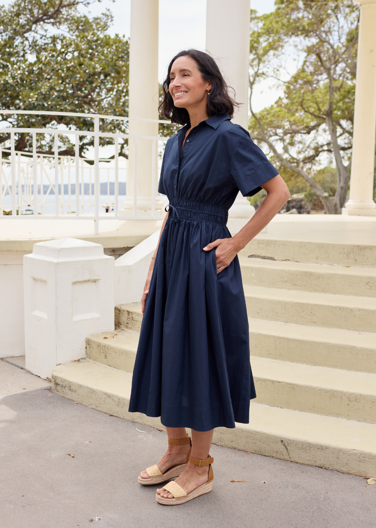 MINETTE SHIRTDRESS - FRENCH NAVY